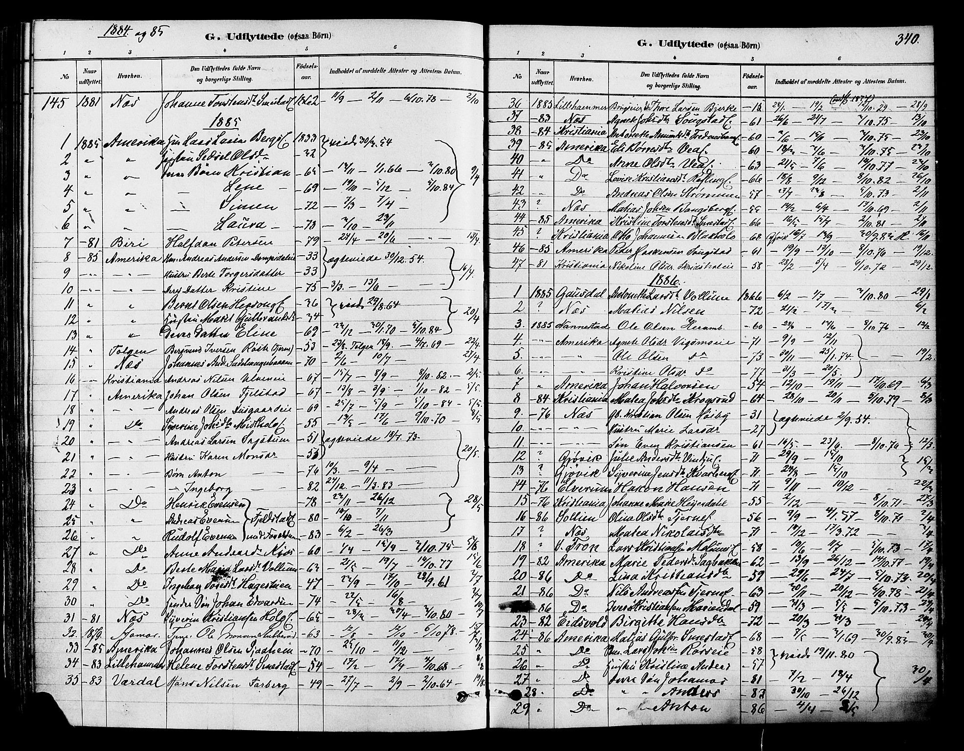 Ringsaker prestekontor, AV/SAH-PREST-014/K/Ka/L0012: Parish register (official) no. 12, 1879-1890, p. 340