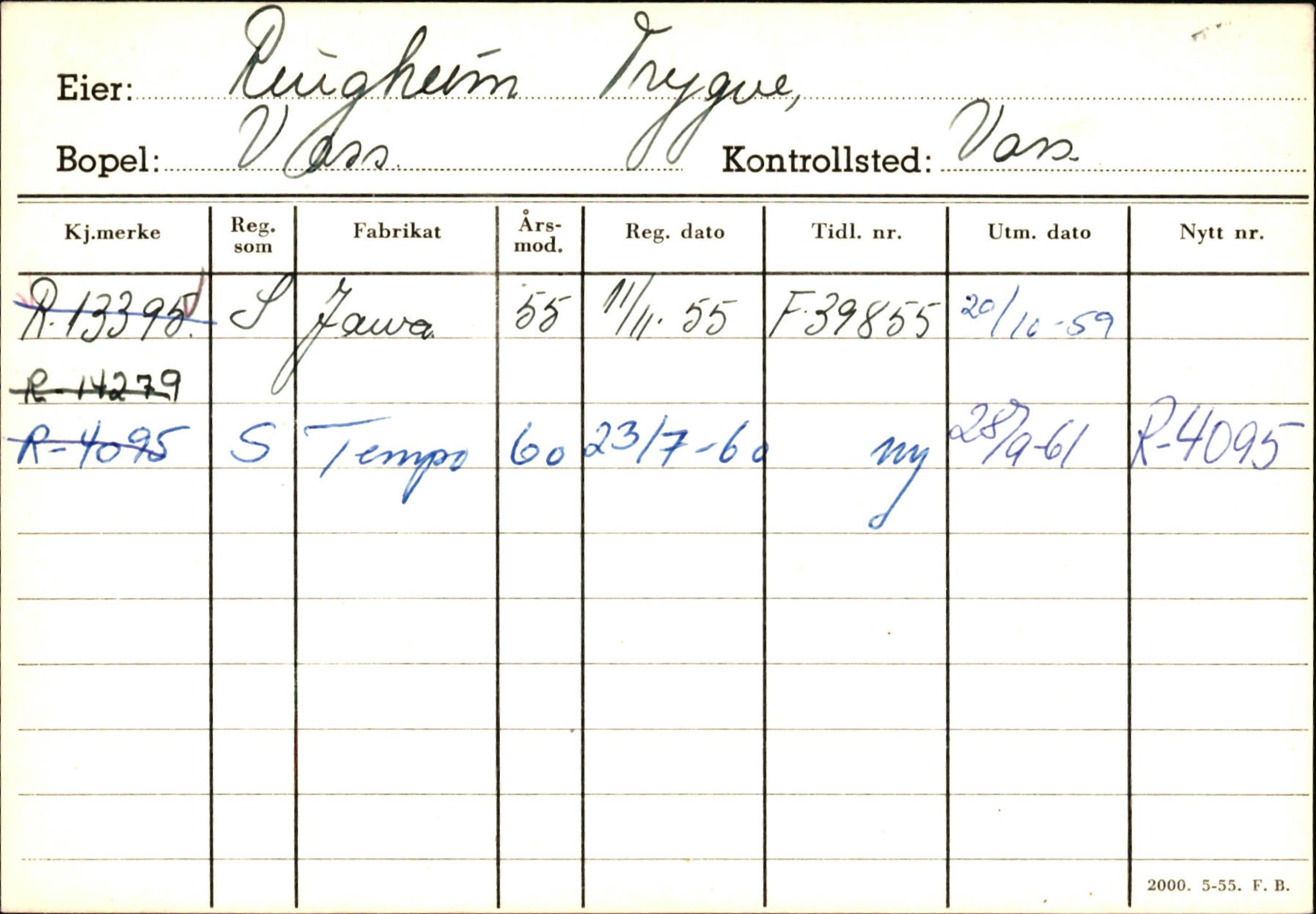 Statens vegvesen, Hordaland vegkontor, AV/SAB-A-5201/2/Ha/L0045: R-eierkort R, 1920-1971, p. 90