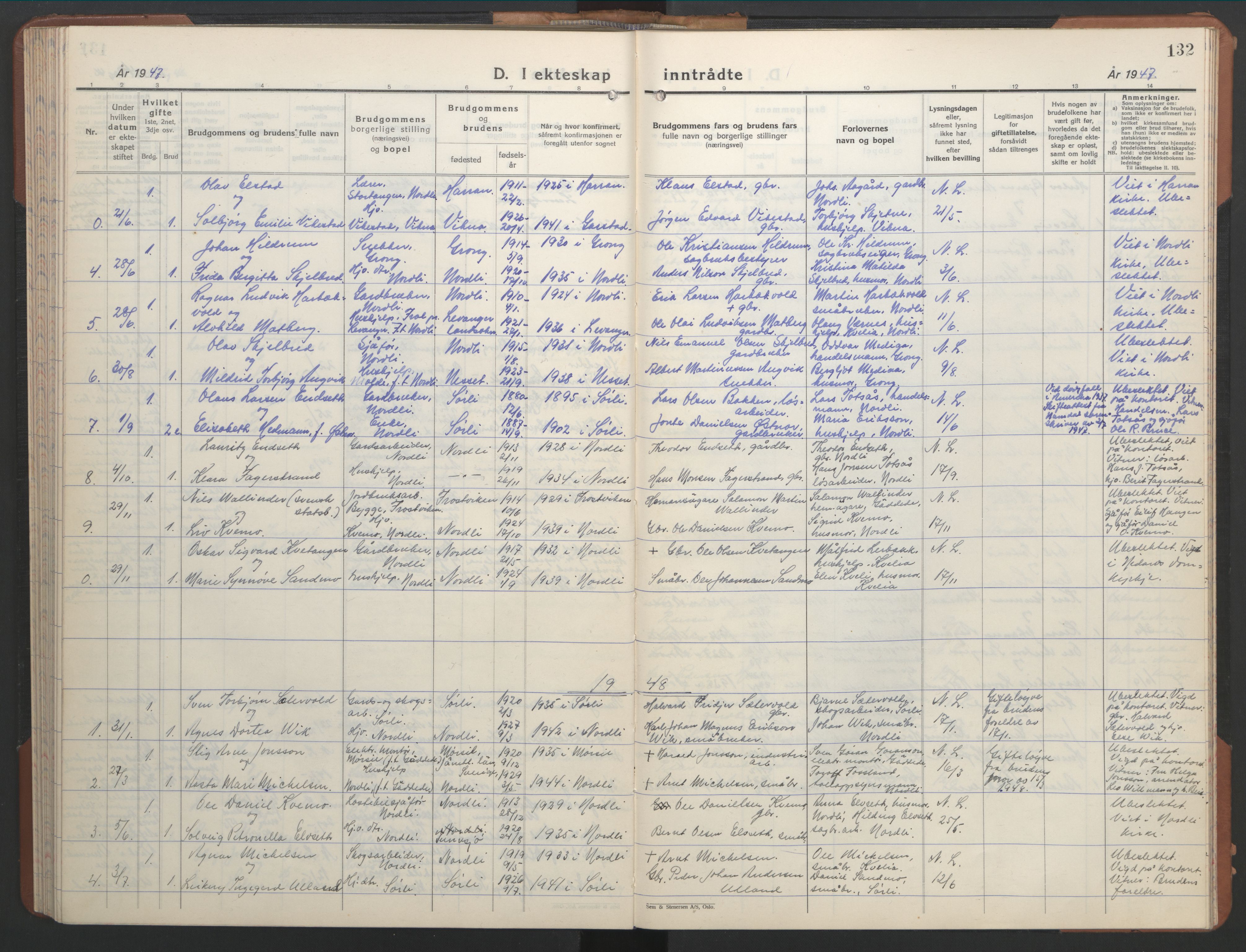 Ministerialprotokoller, klokkerbøker og fødselsregistre - Nord-Trøndelag, AV/SAT-A-1458/755/L0500: Parish register (copy) no. 755C01, 1920-1962, p. 132