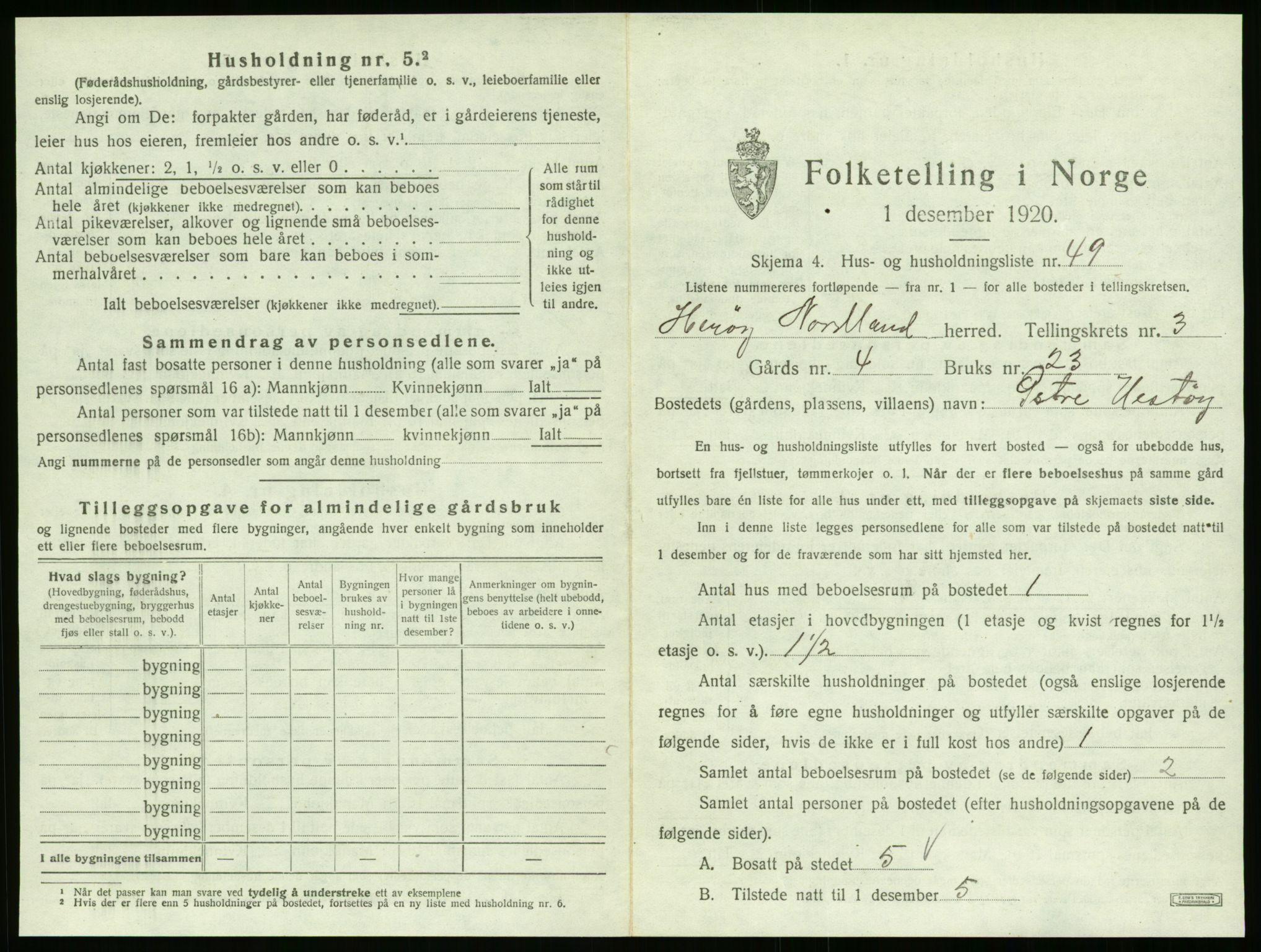 SAT, 1920 census for Herøy, 1920, p. 292