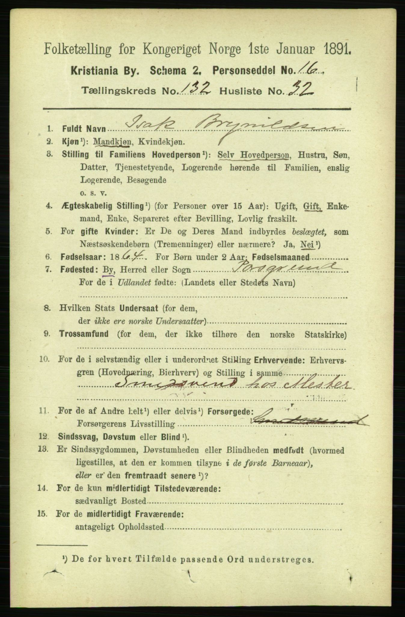 RA, 1891 census for 0301 Kristiania, 1891, p. 71840