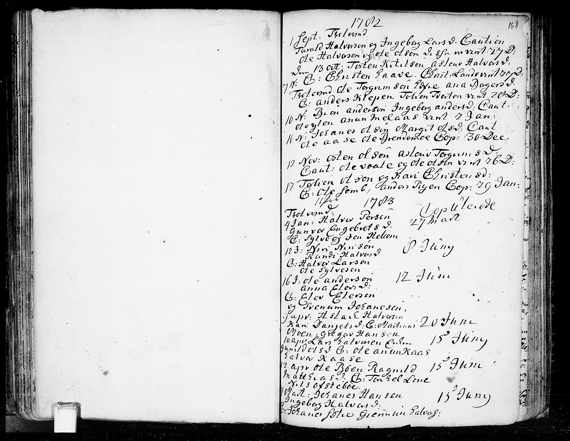 Heddal kirkebøker, SAKO/A-268/F/Fa/L0003: Parish register (official) no. I 3, 1723-1783, p. 168