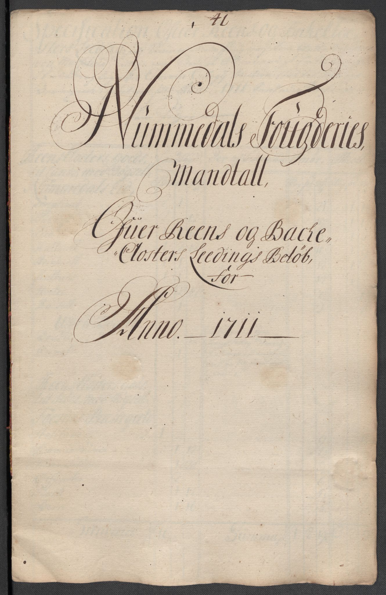 Rentekammeret inntil 1814, Reviderte regnskaper, Fogderegnskap, RA/EA-4092/R64/L4432: Fogderegnskap Namdal, 1711, p. 214