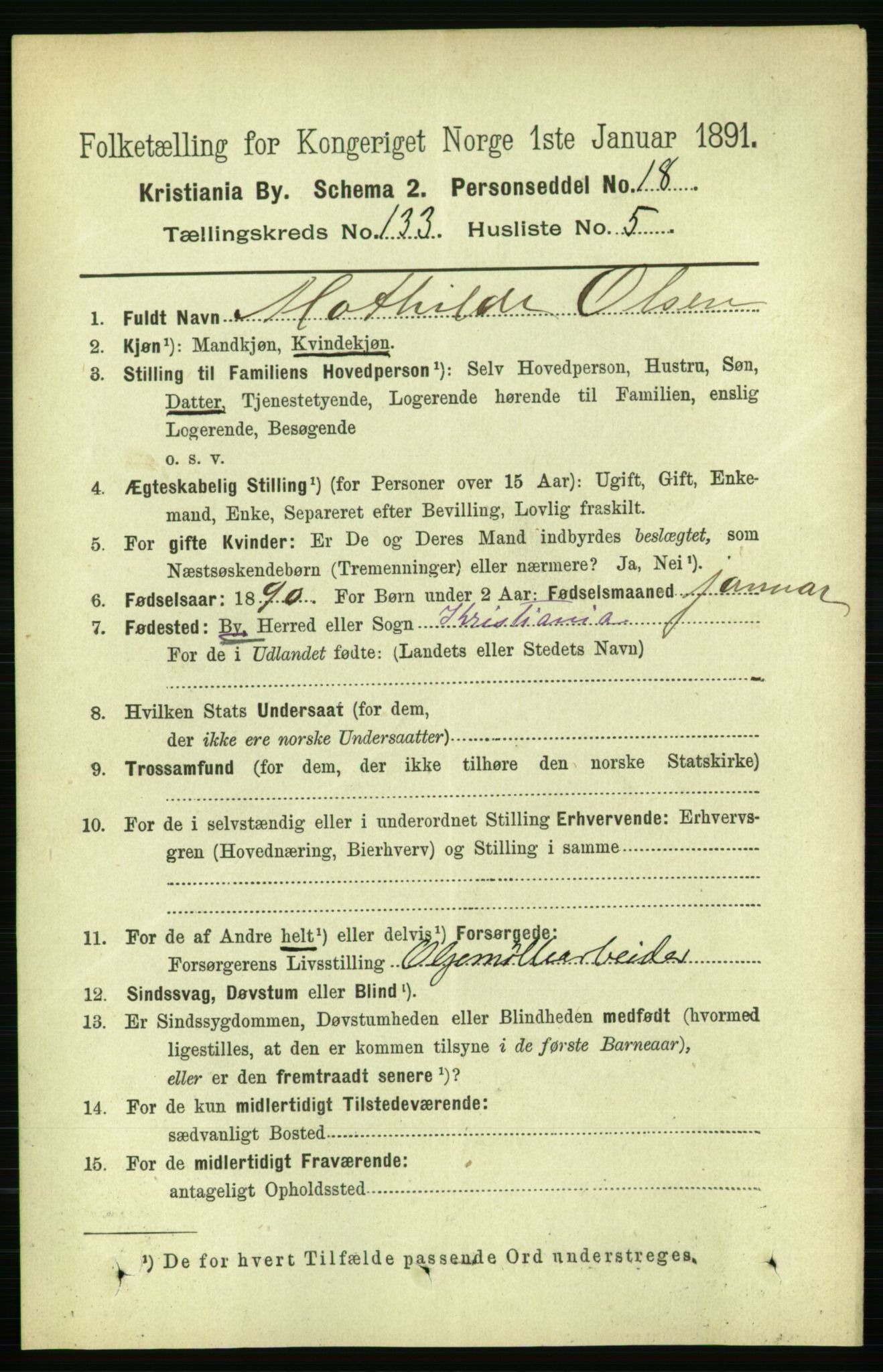 RA, 1891 census for 0301 Kristiania, 1891, p. 72635
