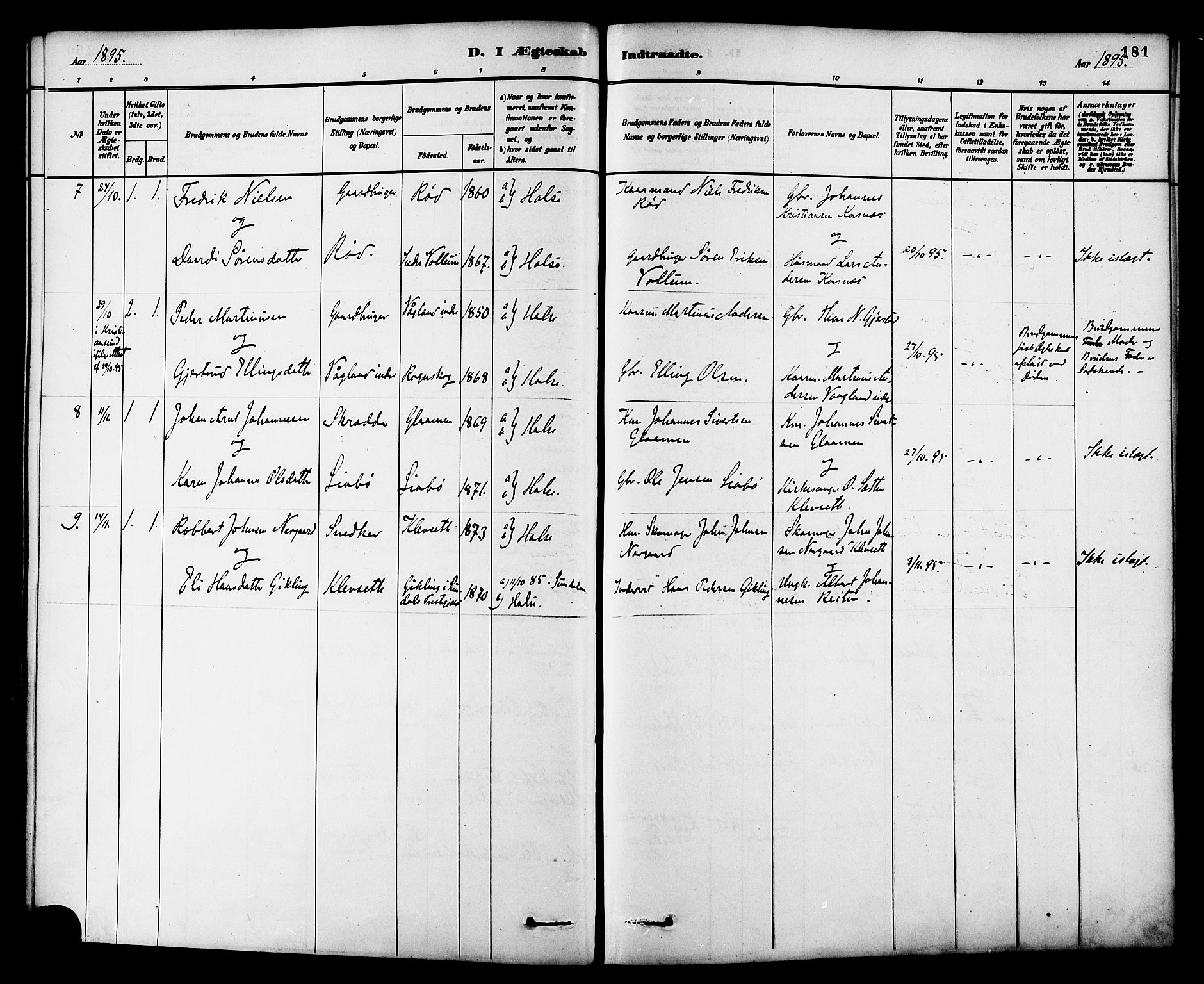 Ministerialprotokoller, klokkerbøker og fødselsregistre - Møre og Romsdal, AV/SAT-A-1454/576/L0885: Parish register (official) no. 576A03, 1880-1898, p. 181