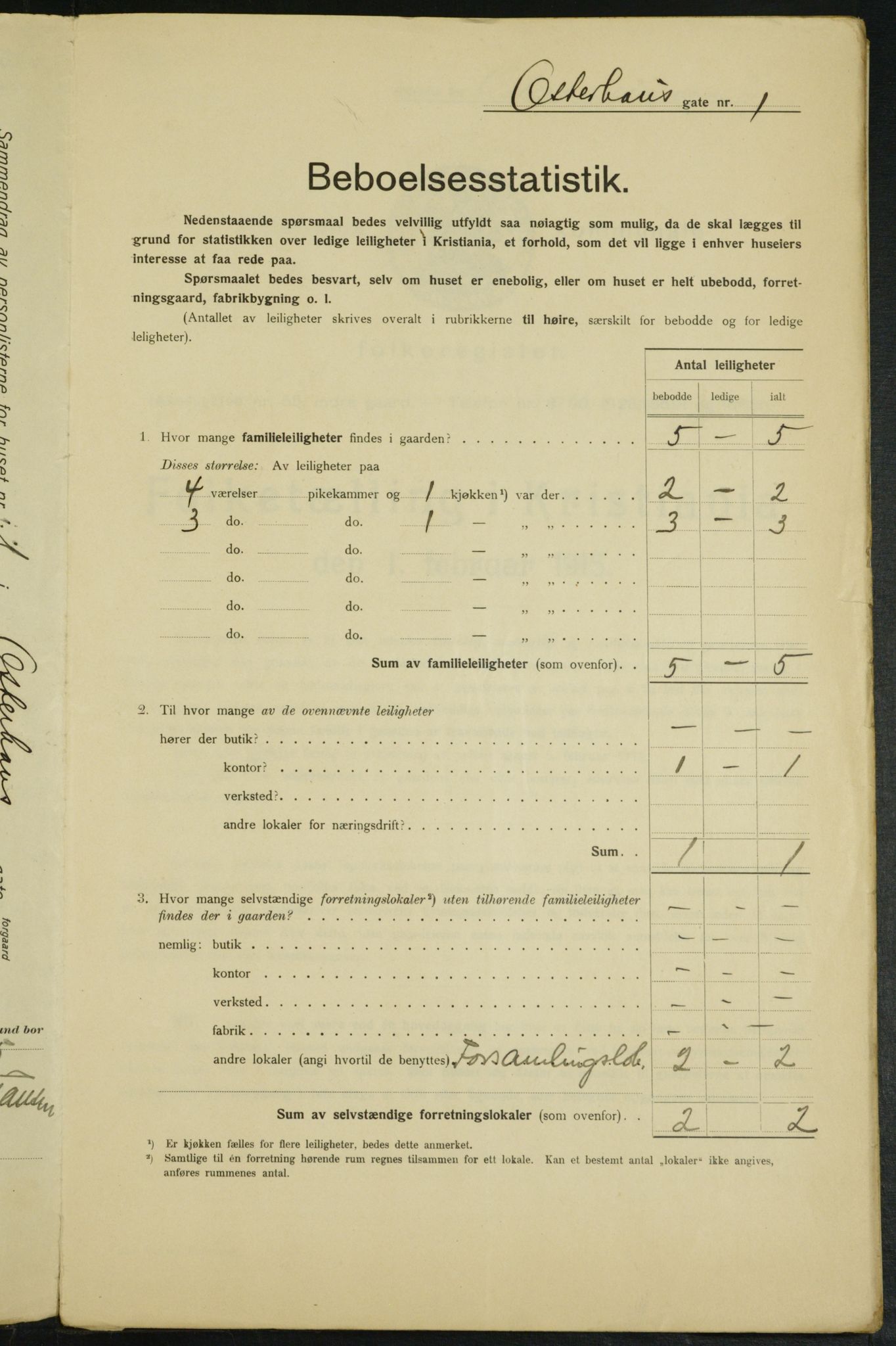 OBA, Municipal Census 1915 for Kristiania, 1915, p. 76861