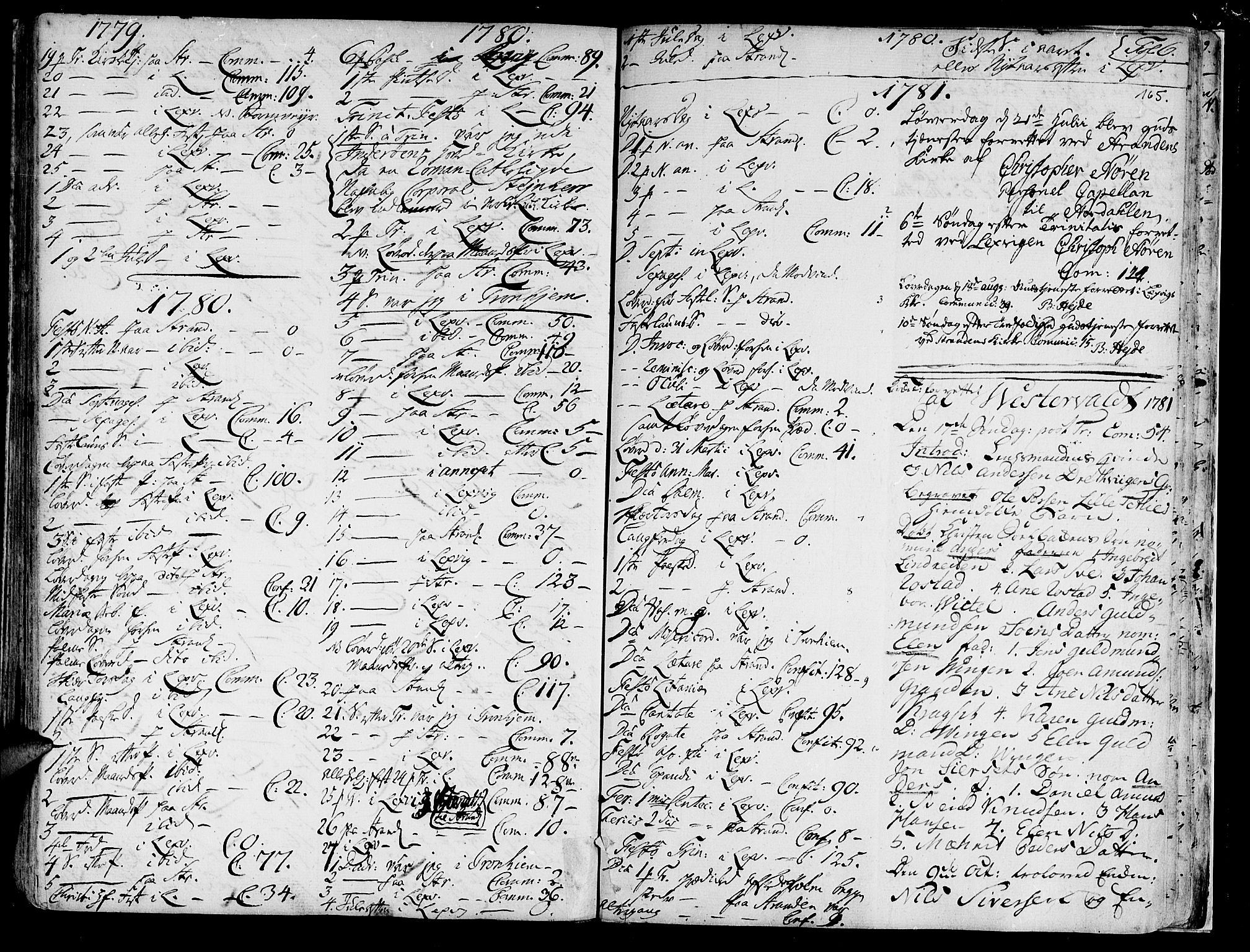 Ministerialprotokoller, klokkerbøker og fødselsregistre - Nord-Trøndelag, SAT/A-1458/701/L0003: Parish register (official) no. 701A03, 1751-1783, p. 165
