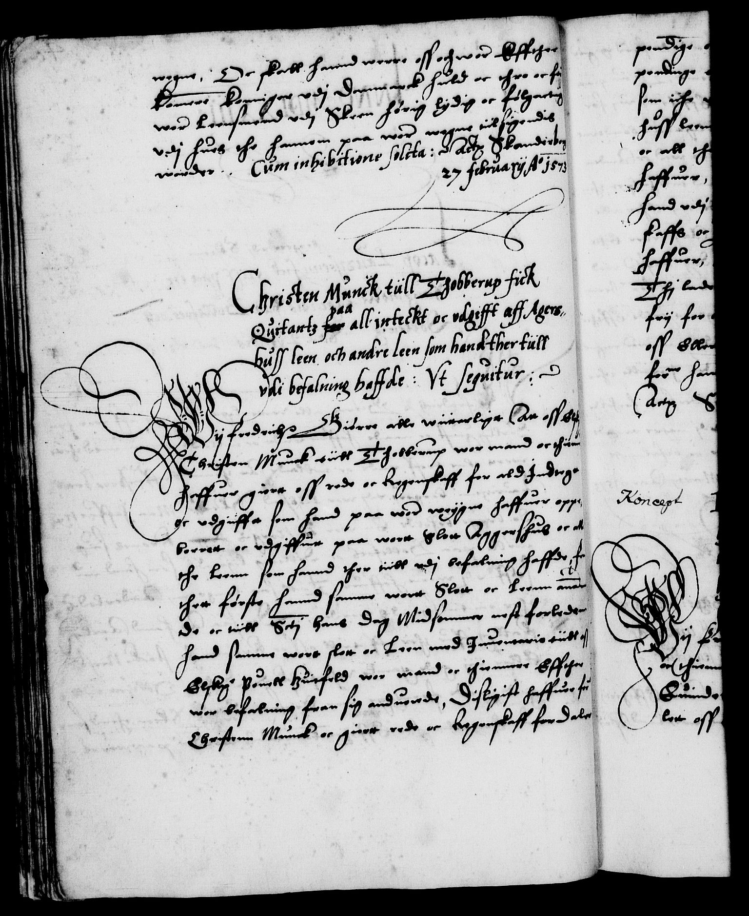Danske Kanselli 1572-1799, RA/EA-3023/F/Fc/Fca/Fcaa/L0001: Norske registre (mikrofilm), 1572-1588, p. 40b