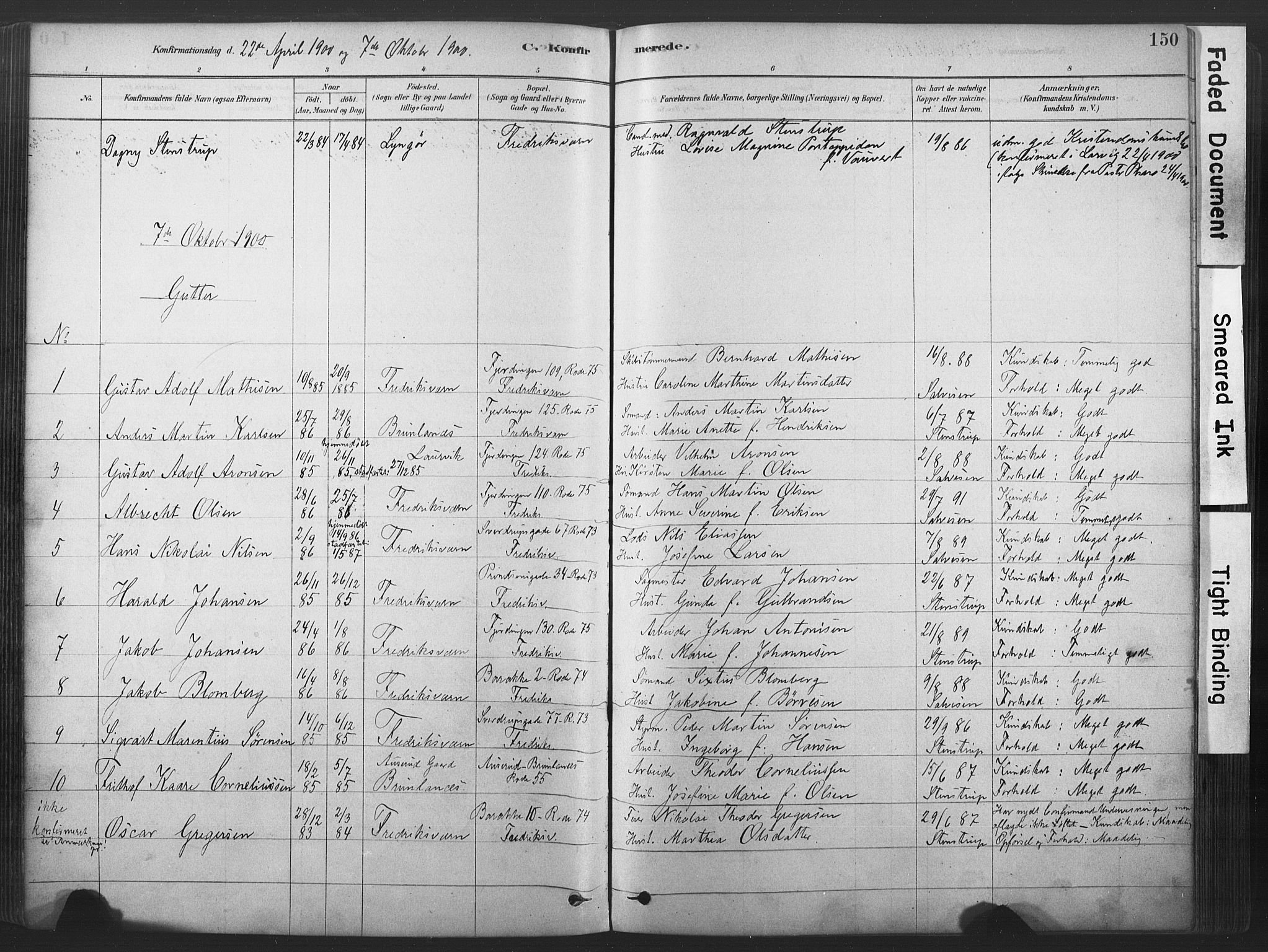 Stavern kirkebøker, AV/SAKO-A-318/F/Fa/L0008: Parish register (official) no. 8, 1878-1905, p. 150