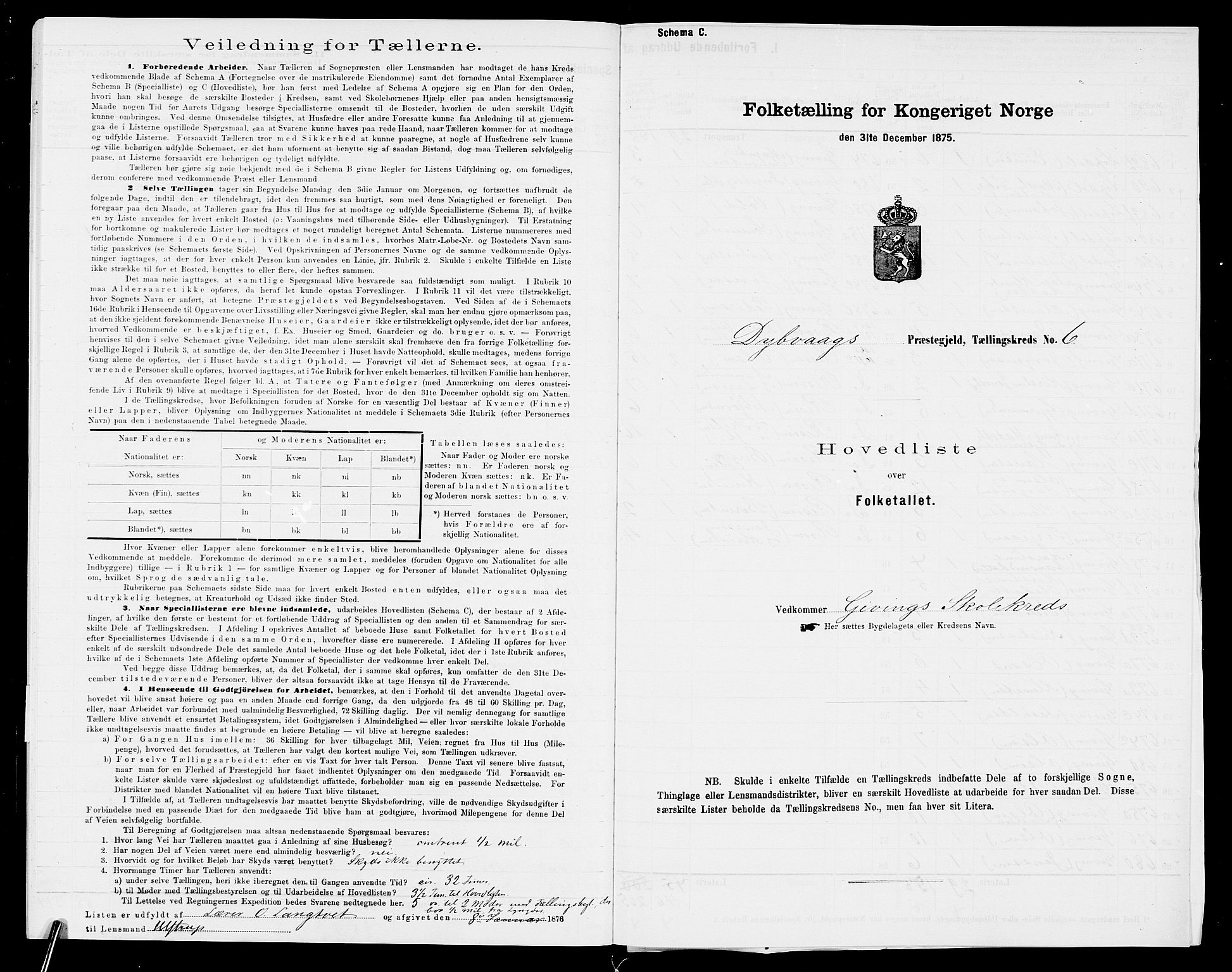 SAK, 1875 census for 0915P Dypvåg, 1875, p. 39