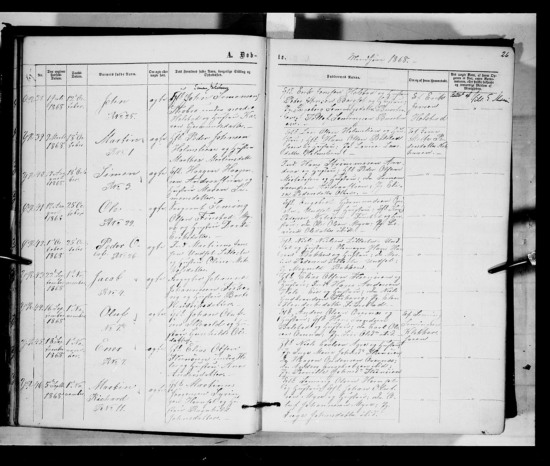 Rendalen prestekontor, AV/SAH-PREST-054/H/Ha/Haa/L0006: Parish register (official) no. 6, 1867-1877, p. 26