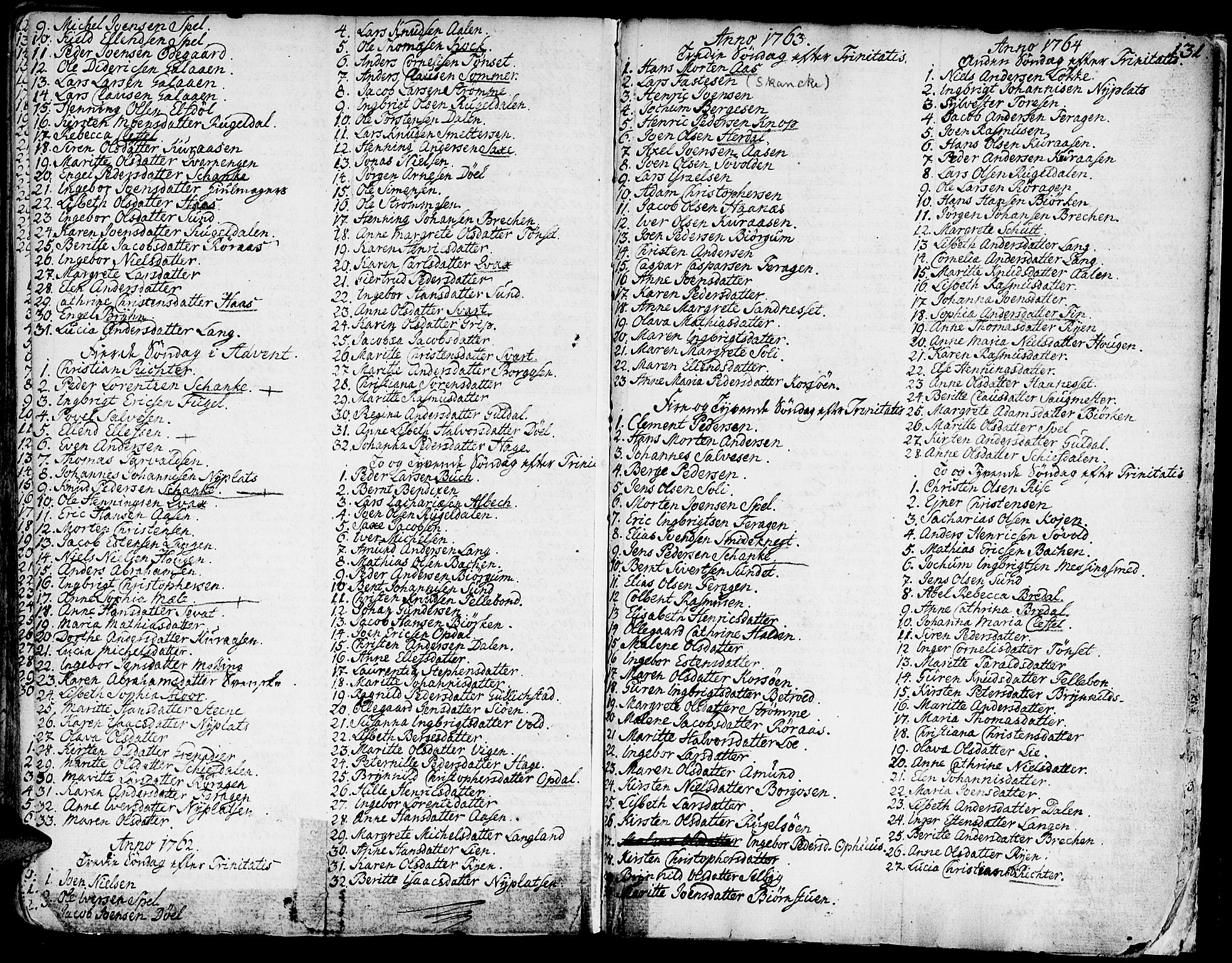 Ministerialprotokoller, klokkerbøker og fødselsregistre - Sør-Trøndelag, SAT/A-1456/681/L0925: Parish register (official) no. 681A03, 1727-1766, p. 131