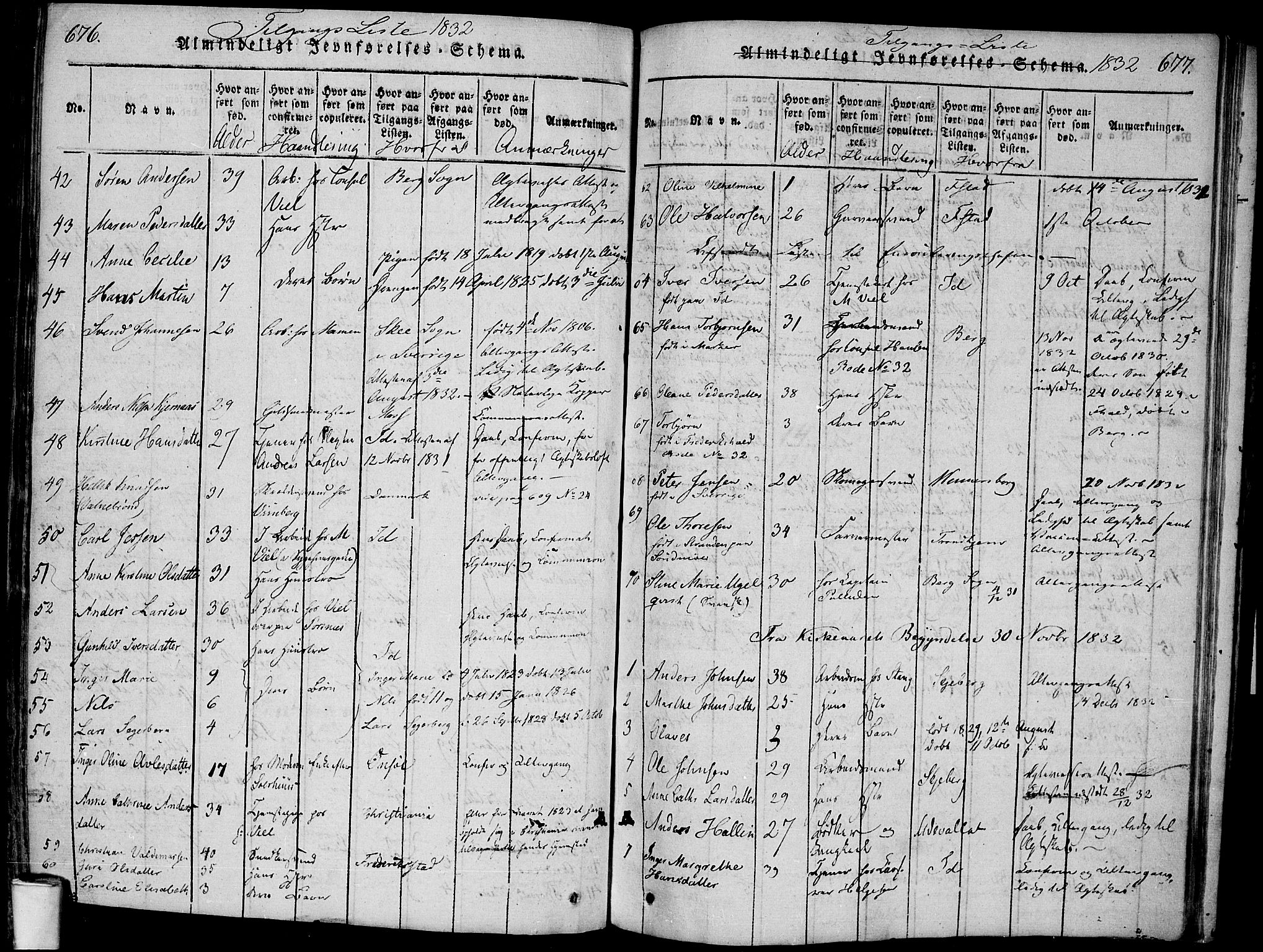 Halden prestekontor Kirkebøker, AV/SAO-A-10909/F/Fa/L0003: Parish register (official) no. I 3, 1815-1834, p. 676-677