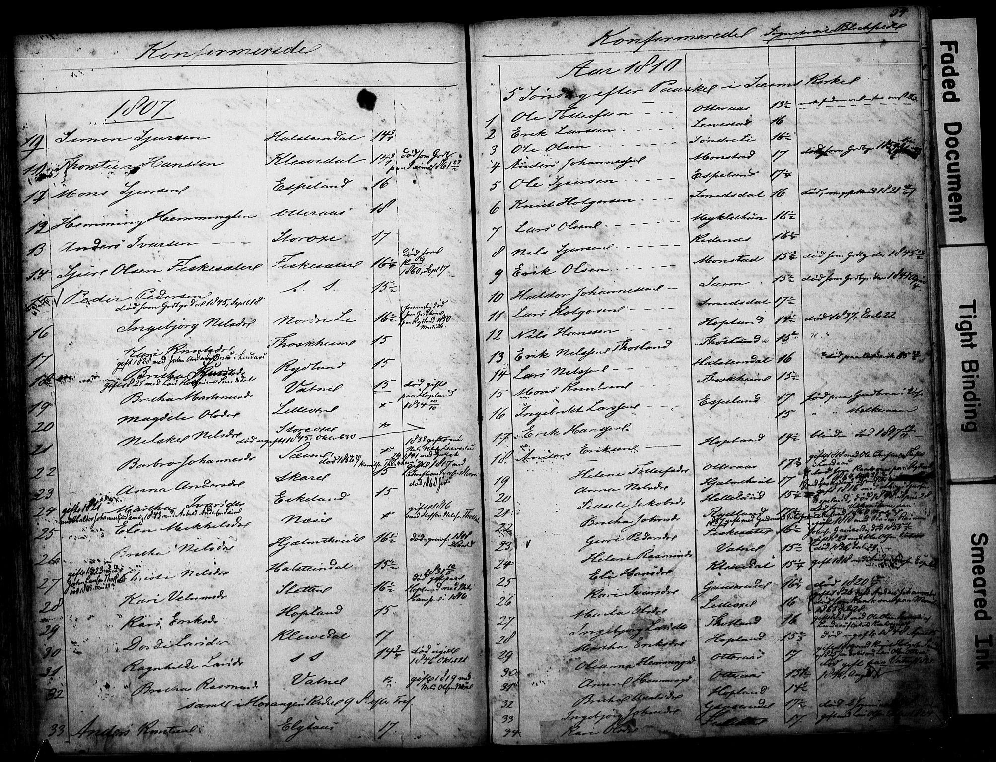 Alversund Sokneprestembete, AV/SAB-A-73901/H/Ha/Hab: Parish register (copy) no. D 1, 1800-1870, p. 54