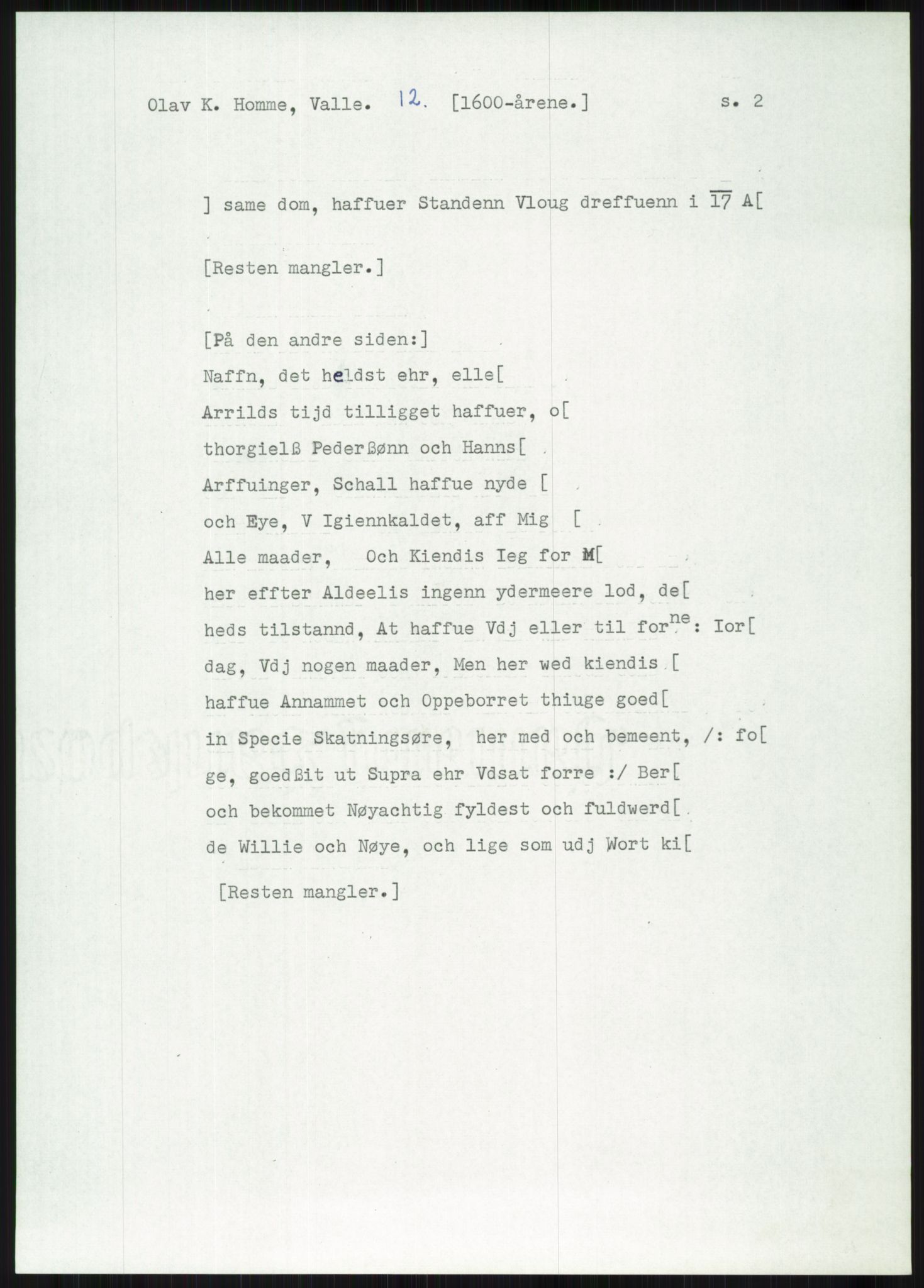 Samlinger til kildeutgivelse, Diplomavskriftsamlingen, AV/RA-EA-4053/H/Ha, p. 2517