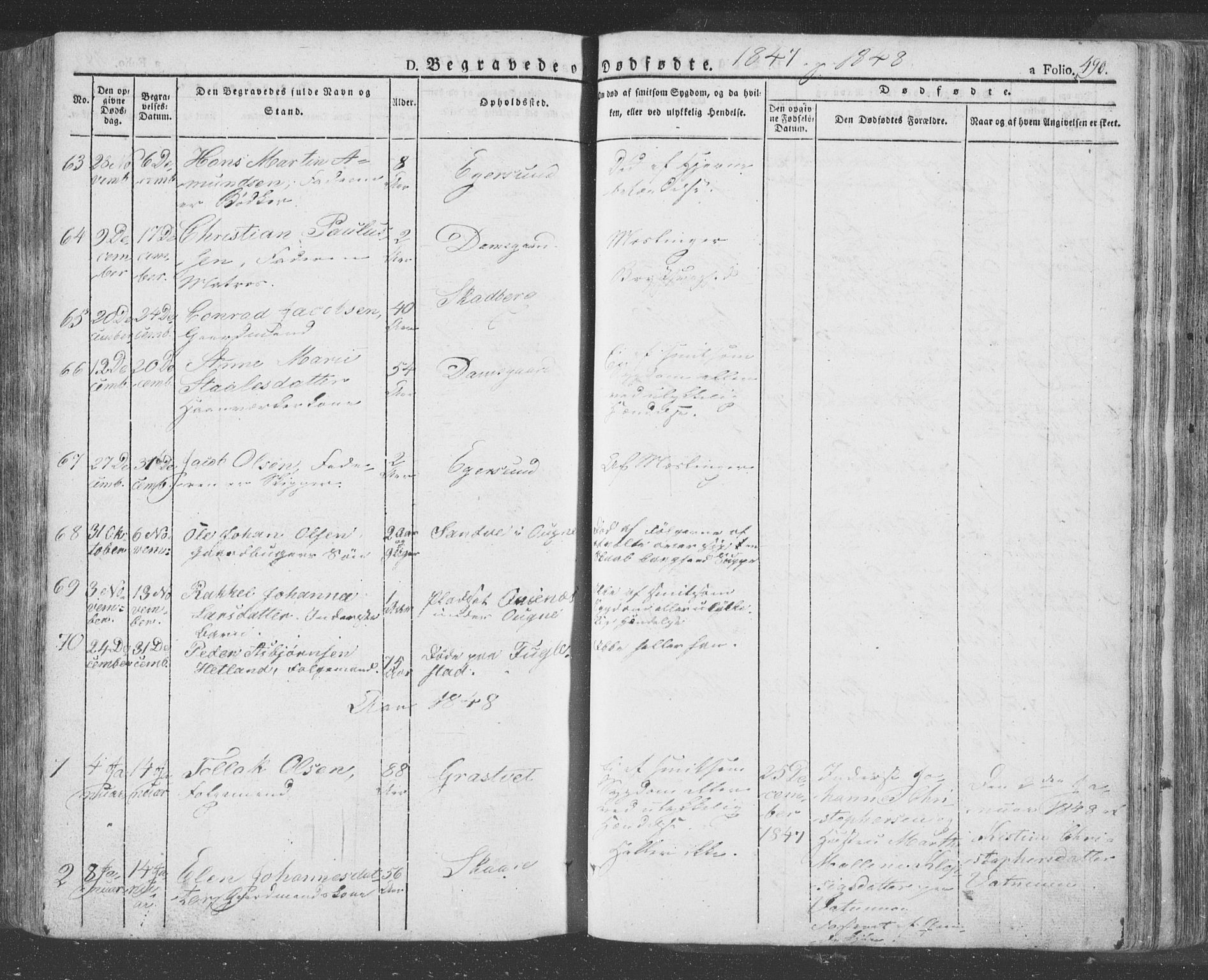 Eigersund sokneprestkontor, SAST/A-101807/S08/L0009: Parish register (official) no. A 9, 1827-1850, p. 490