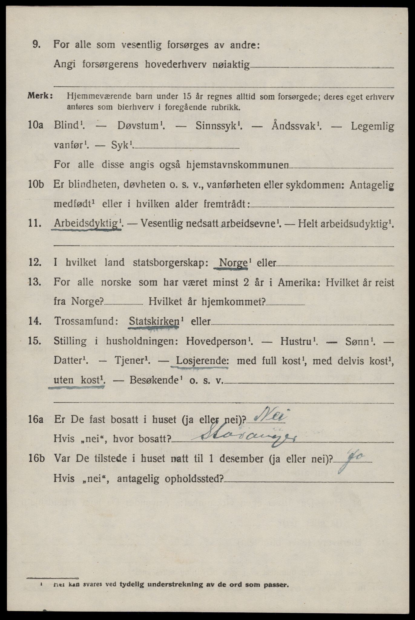 SAST, 1920 census for Hjelmeland, 1920, p. 1794