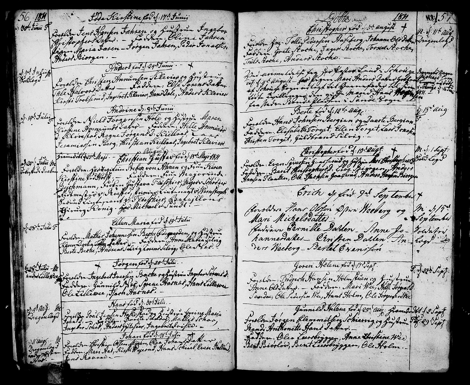 Sande Kirkebøker, SAKO/A-53/F/Fa/L0002: Parish register (official) no. 2, 1804-1814, p. 56-57
