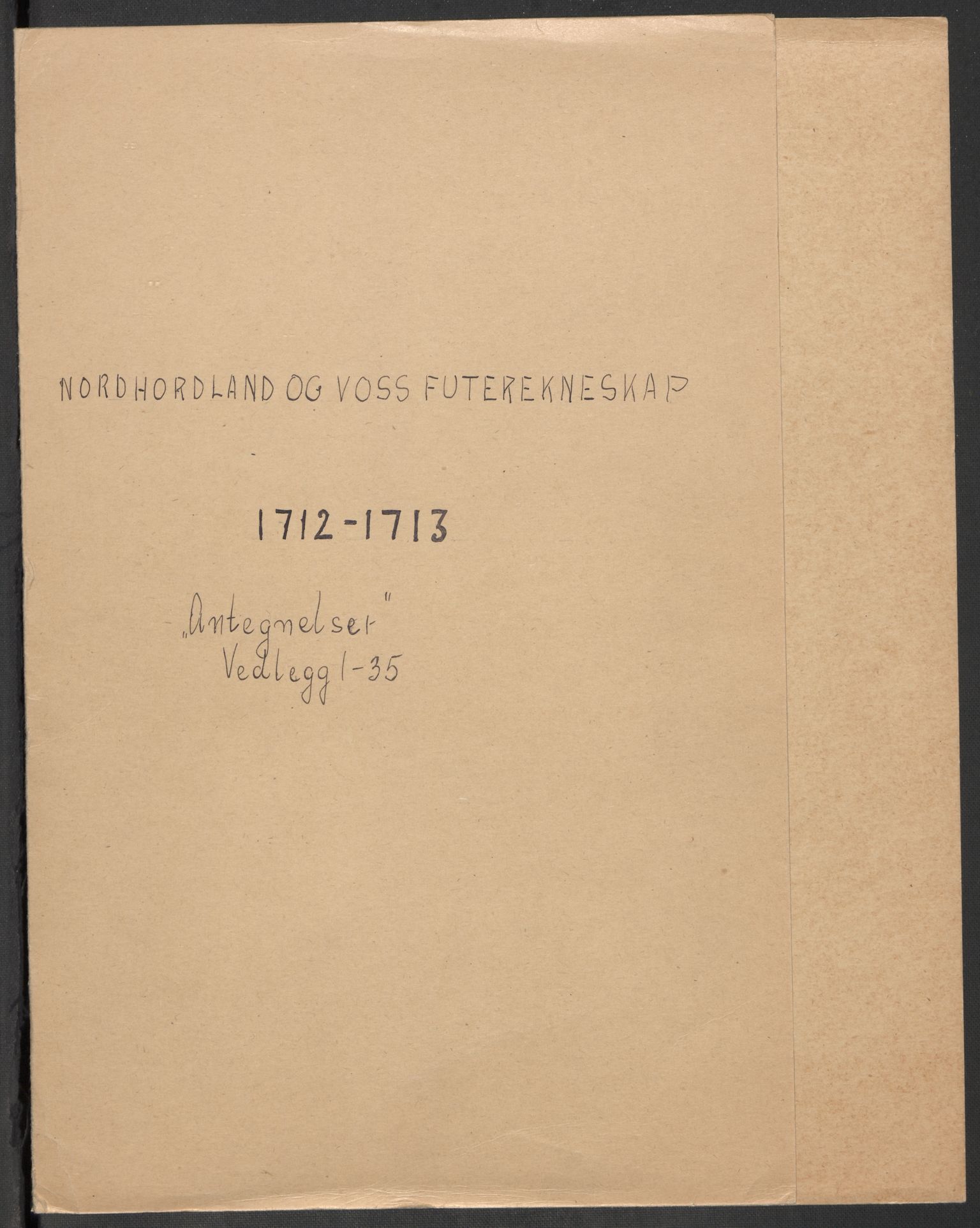 Rentekammeret inntil 1814, Reviderte regnskaper, Fogderegnskap, RA/EA-4092/R51/L3196: Fogderegnskap Nordhordland og Voss, 1713, p. 2