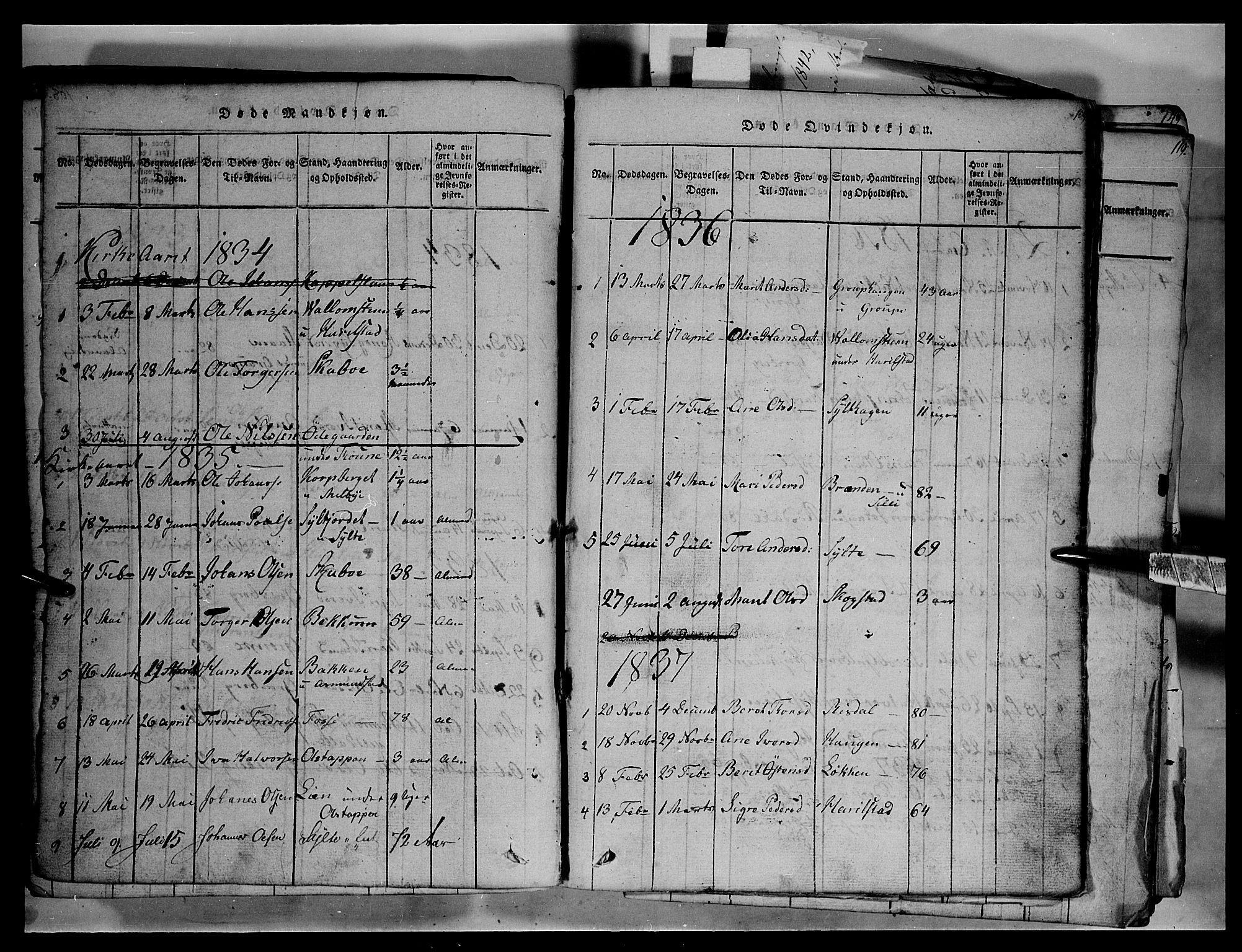 Fron prestekontor, SAH/PREST-078/H/Ha/Hab/L0003: Parish register (copy) no. 3, 1816-1850, p. 109