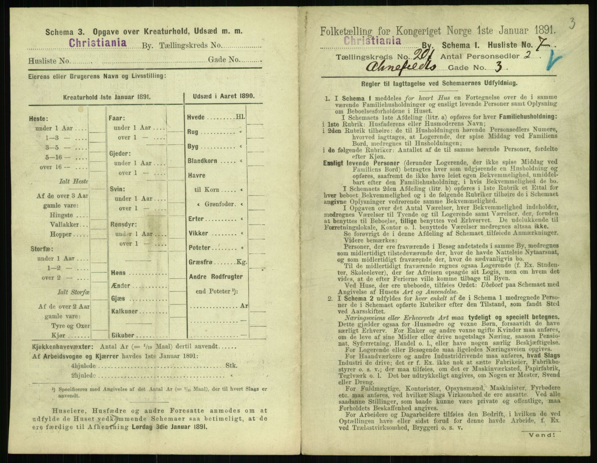 RA, 1891 census for 0301 Kristiania, 1891, p. 120890