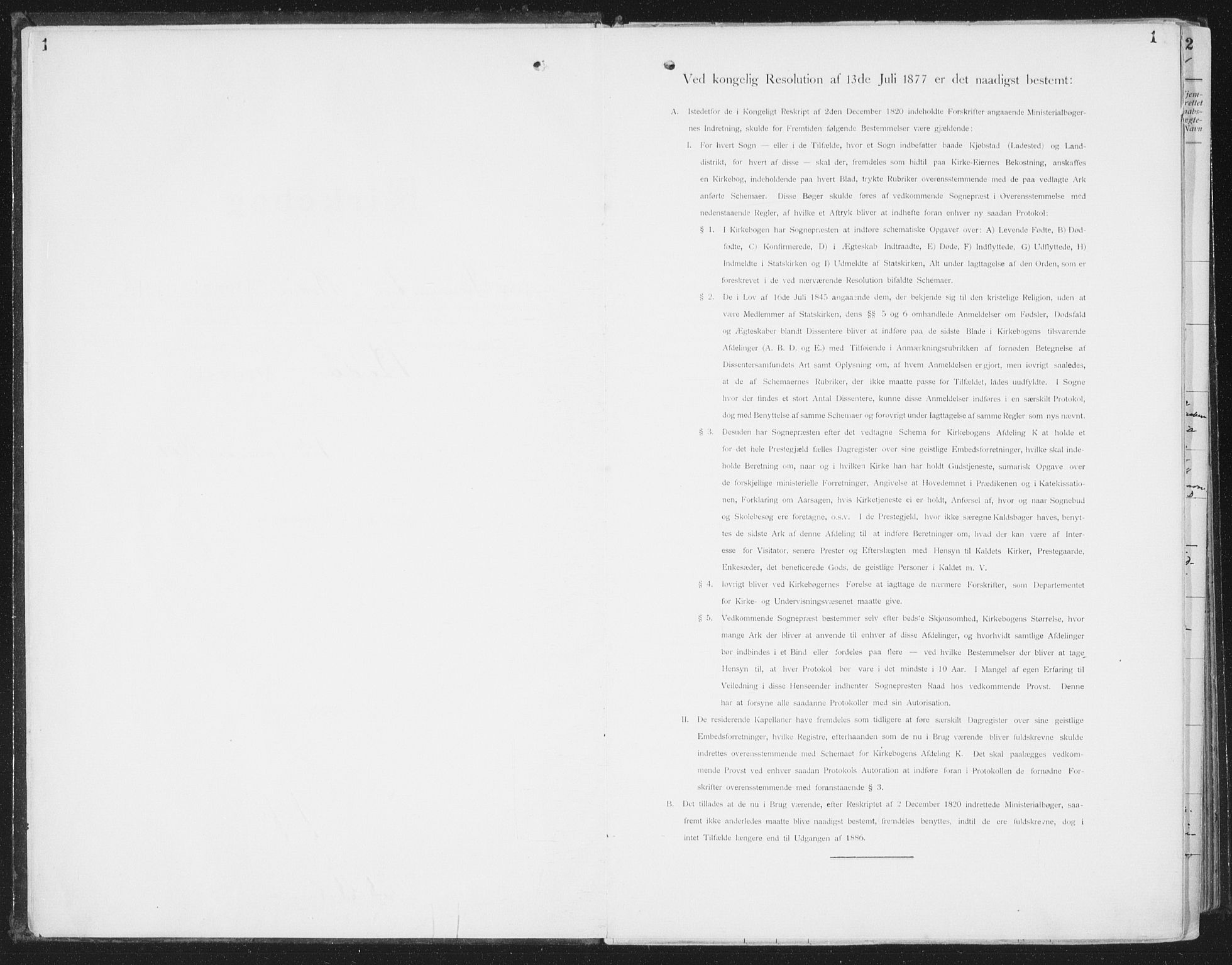 Ministerialprotokoller, klokkerbøker og fødselsregistre - Nordland, AV/SAT-A-1459/804/L0081: Parish register (official) no. 804A02, 1901-1915, p. 1