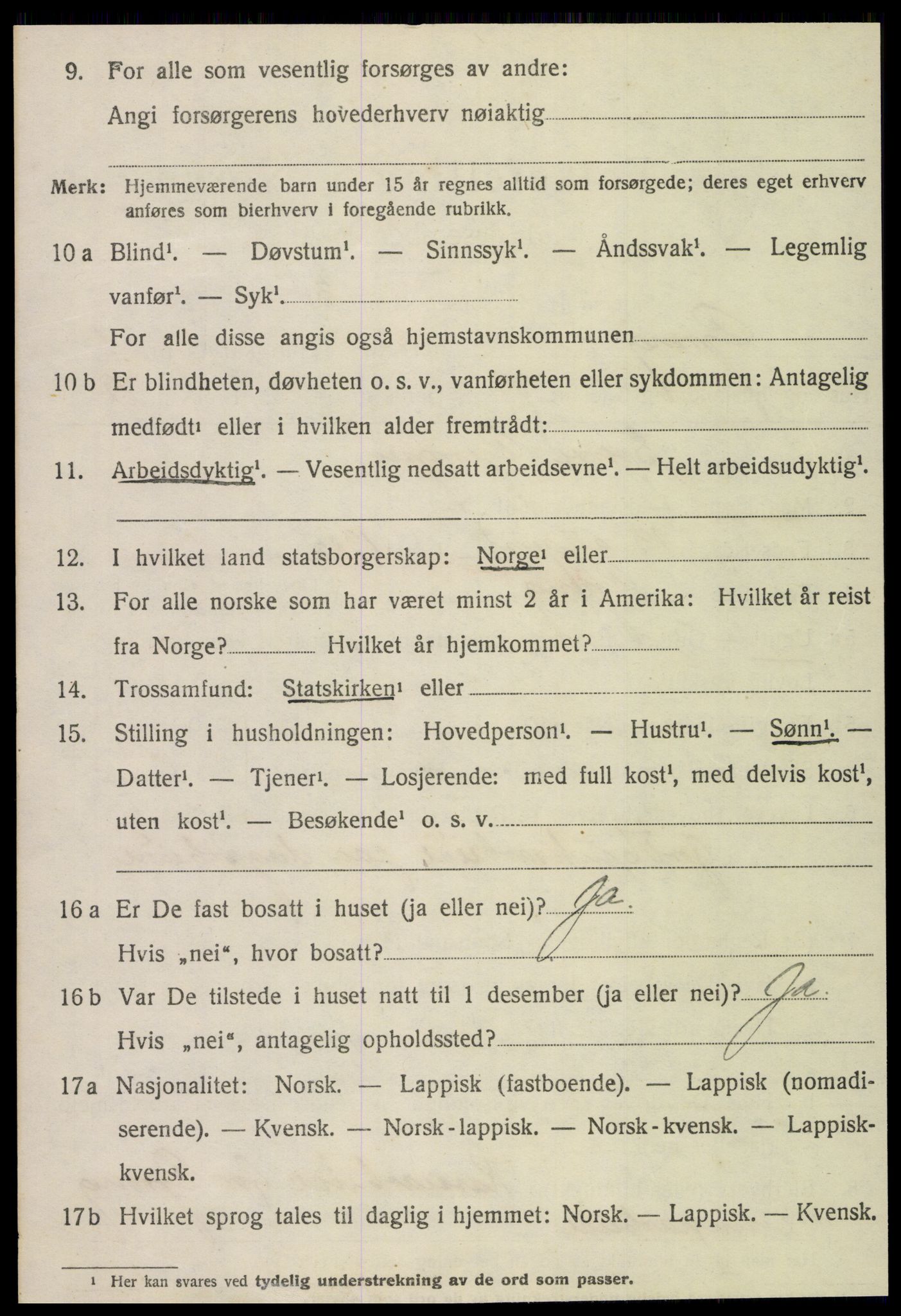 SAT, 1920 census for Grong, 1920, p. 1546