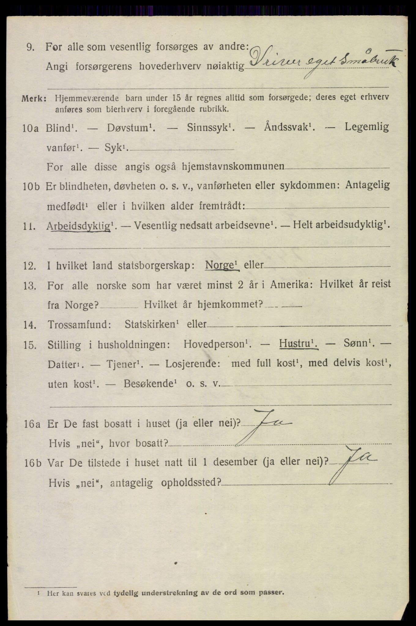 SAH, 1920 census for Trysil, 1920, p. 13748