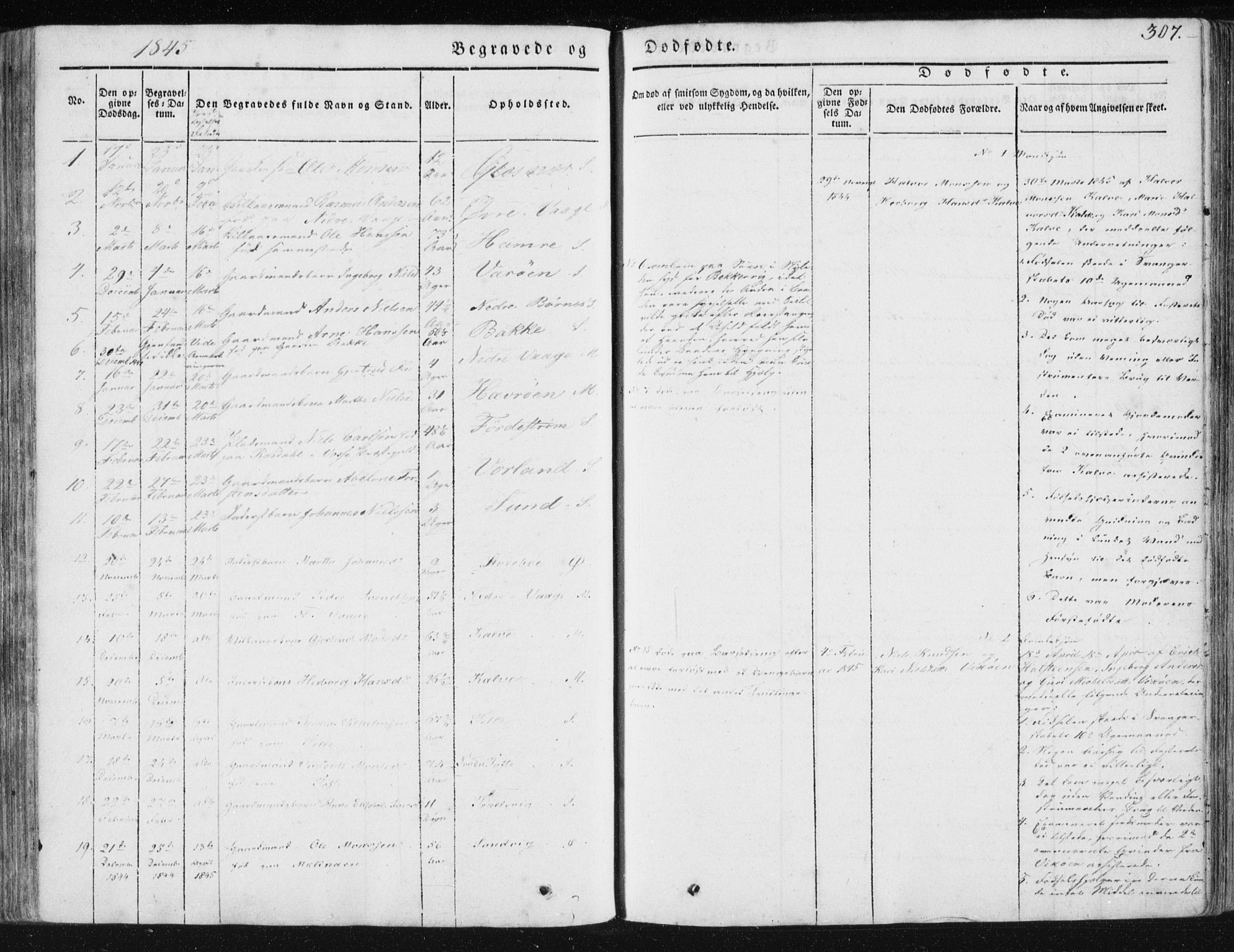 Sund sokneprestembete, SAB/A-99930: Parish register (official) no. A 13, 1835-1849, p. 307