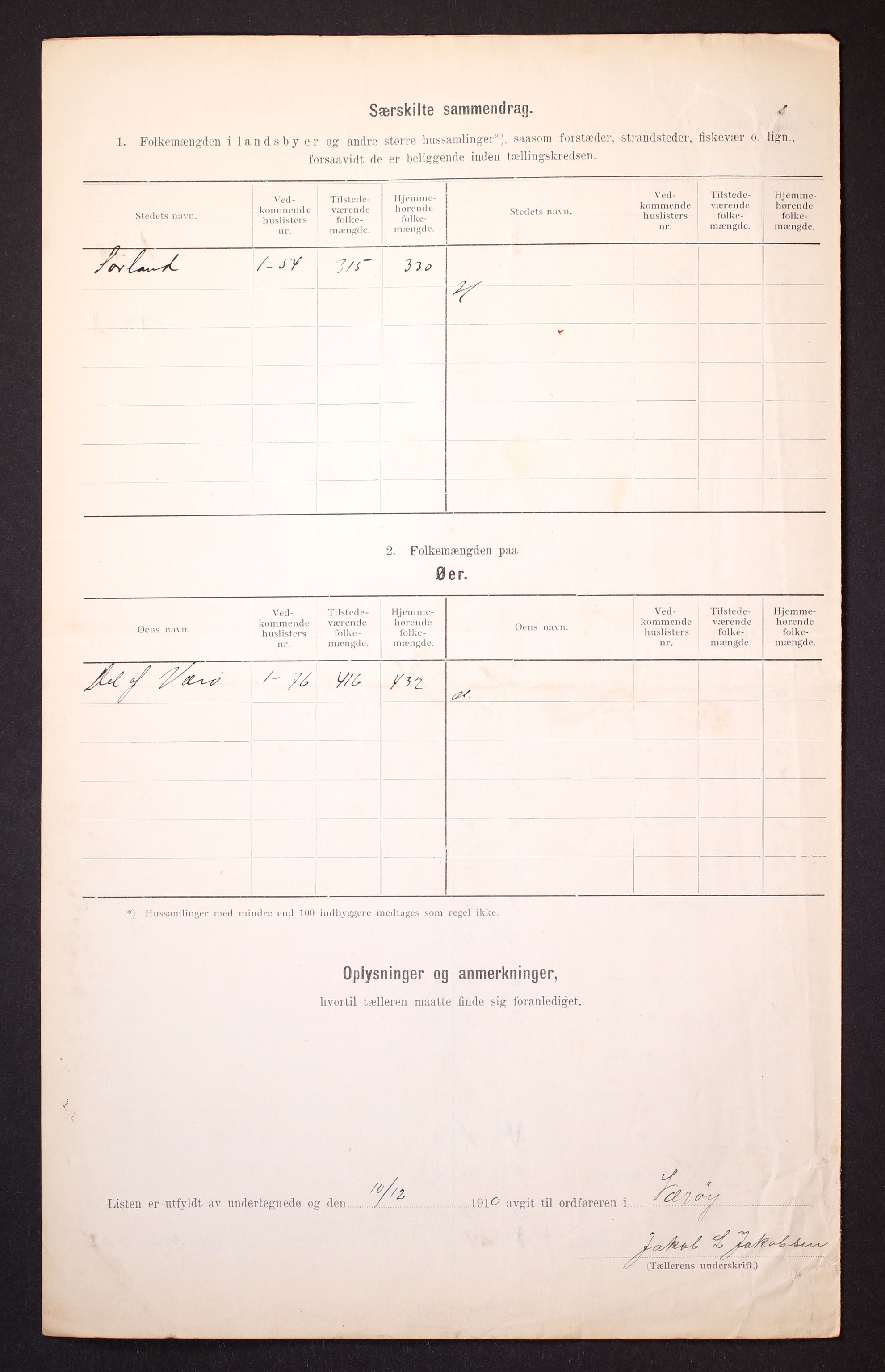 RA, 1910 census for Værøy, 1910, p. 8