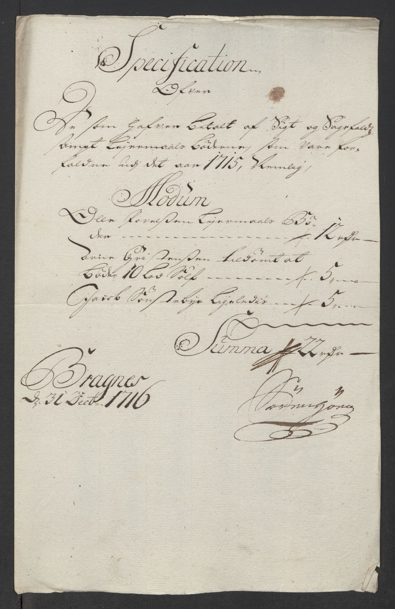 Rentekammeret inntil 1814, Reviderte regnskaper, Fogderegnskap, AV/RA-EA-4092/R31/L1710: Fogderegnskap Hurum, Røyken, Eiker, Lier og Buskerud, 1715-1716, p. 404