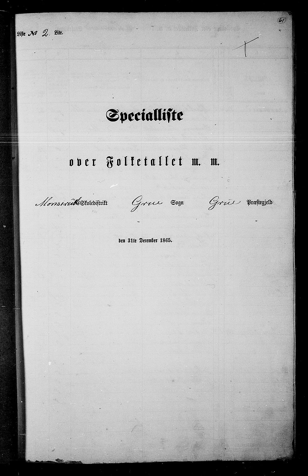 RA, 1865 census for Grue, 1865, p. 57