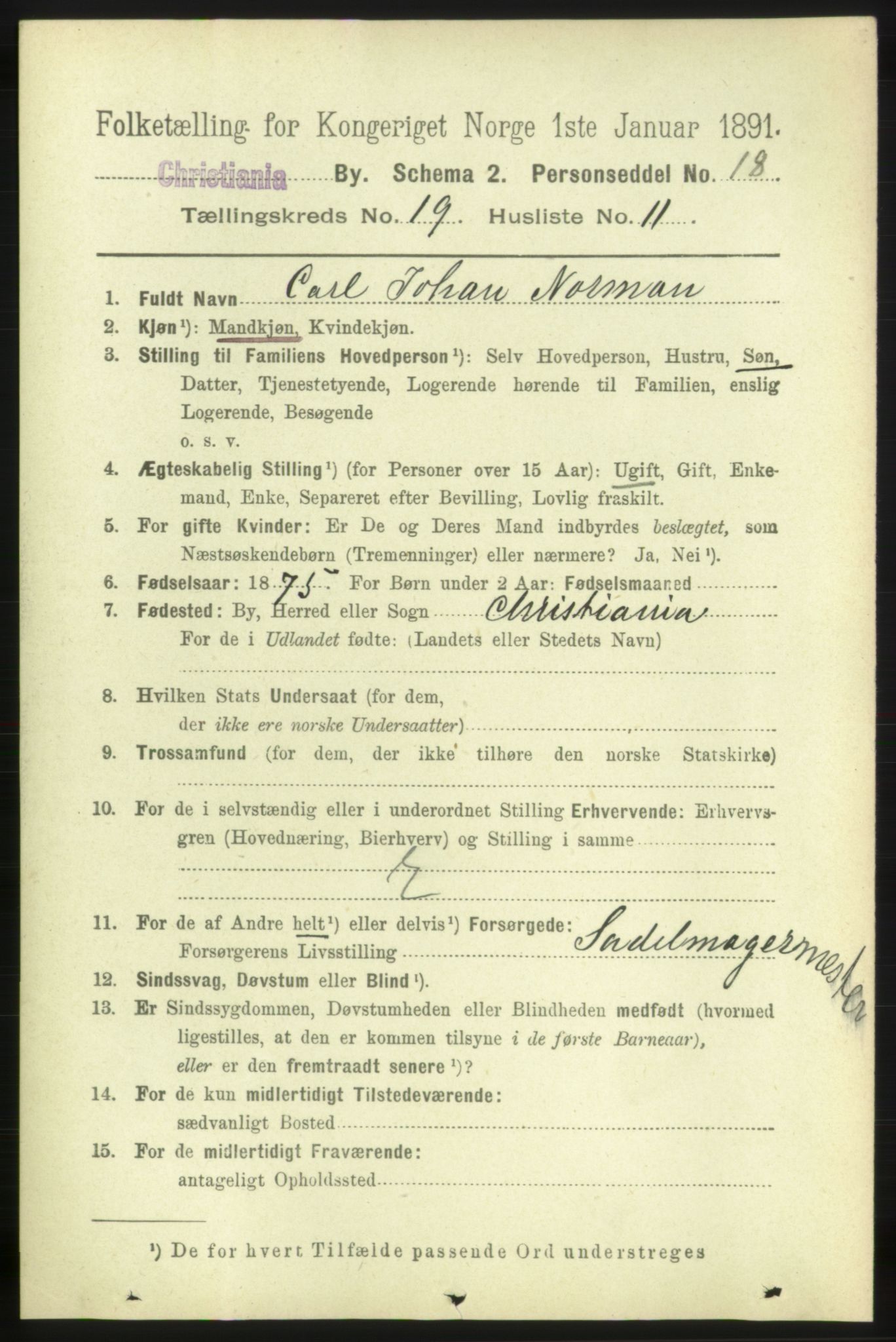 RA, 1891 census for 0301 Kristiania, 1891, p. 9790