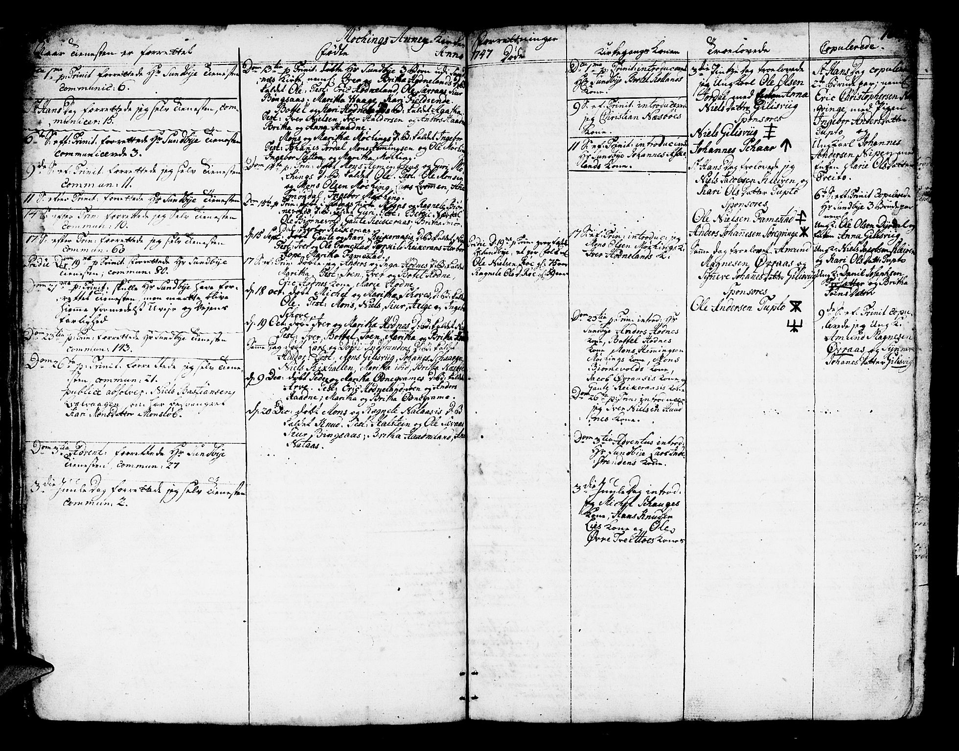 Lindås Sokneprestembete, SAB/A-76701/H/Haa: Parish register (official) no. A 2, 1740-1748, p. 105-106