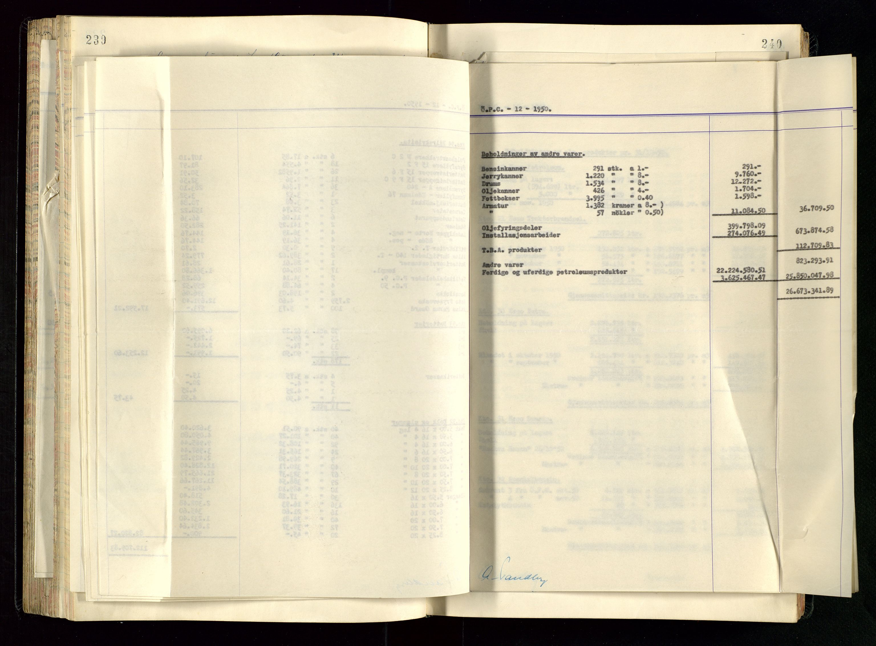 PA 1534 - Østlandske Petroleumscompagni A/S, AV/SAST-A-101954/A/Aa/L0005/0001: Direksjonsprotokoller / Den Administrerende Direksjon alle selskaper (referatprotokoll), 1943-1958