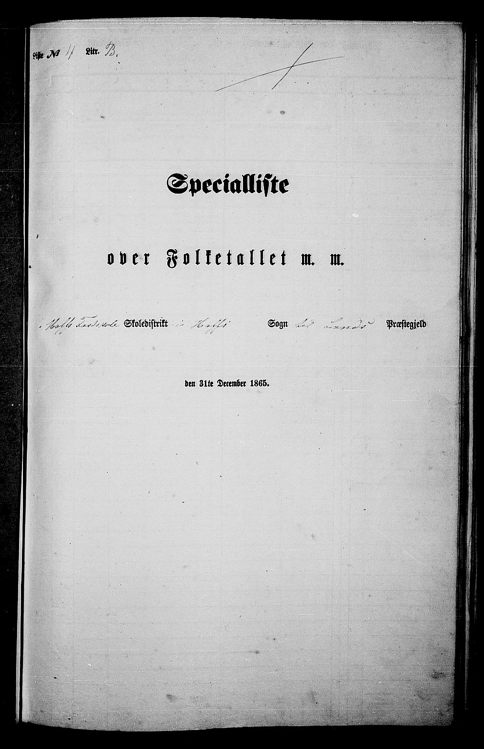 RA, 1865 census for Land, 1865, p. 355