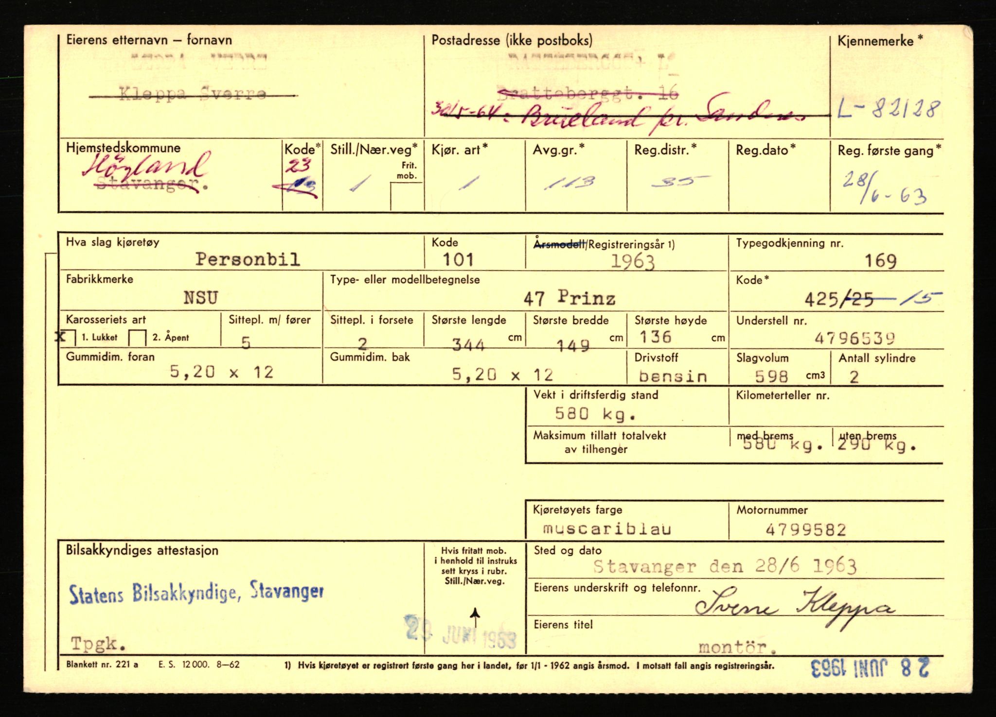 Stavanger trafikkstasjon, AV/SAST-A-101942/0/F/L0071: L-80500 - L-82199, 1930-1971, p. 2633