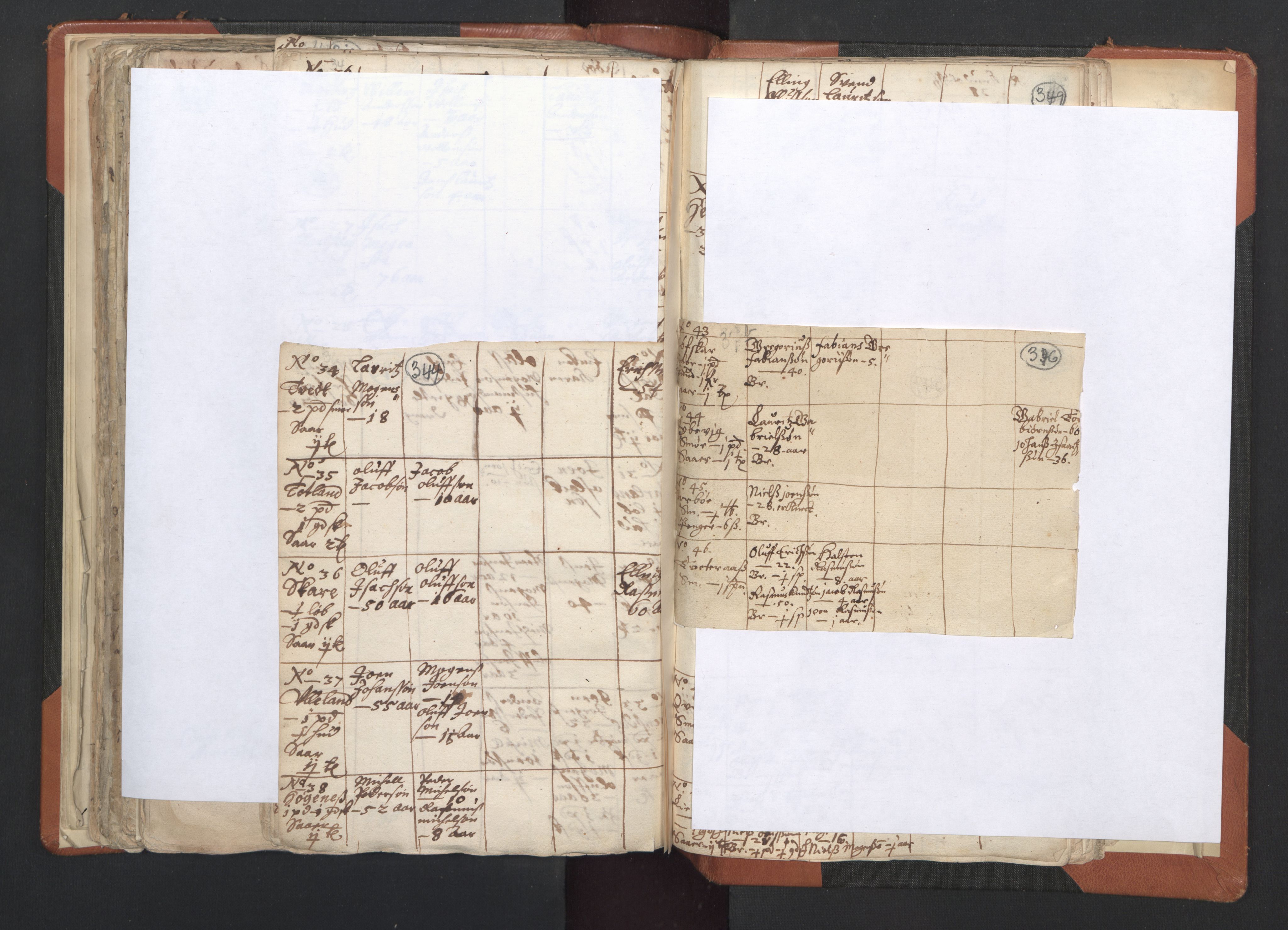 RA, Vicar's Census 1664-1666, no. 20: Sunnhordland deanery, 1664-1666, p. 344-346