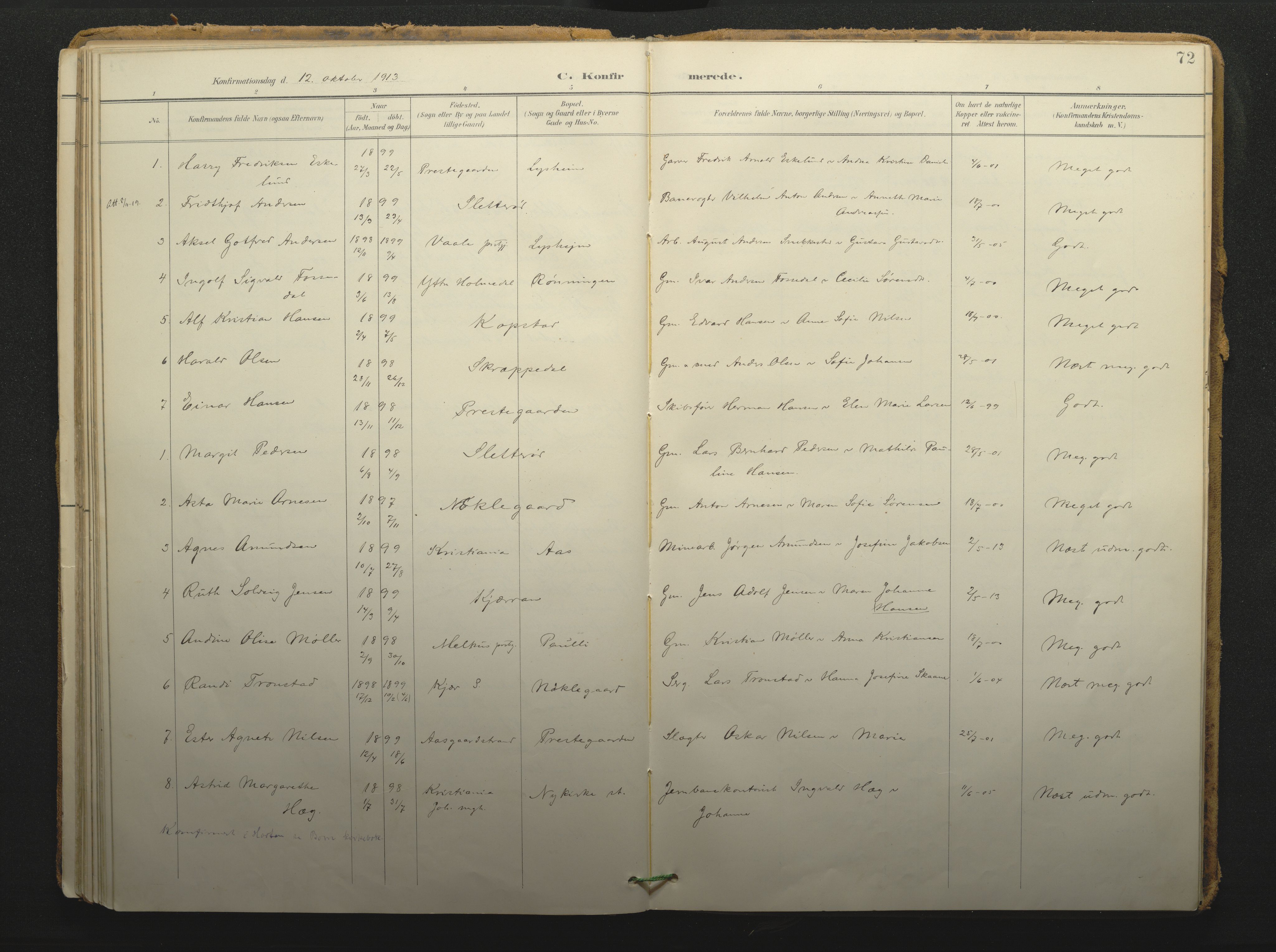 Borre kirkebøker, AV/SAKO-A-338/F/Fc/L0003: Parish register (official) no. III 3, 1896-1919, p. 72