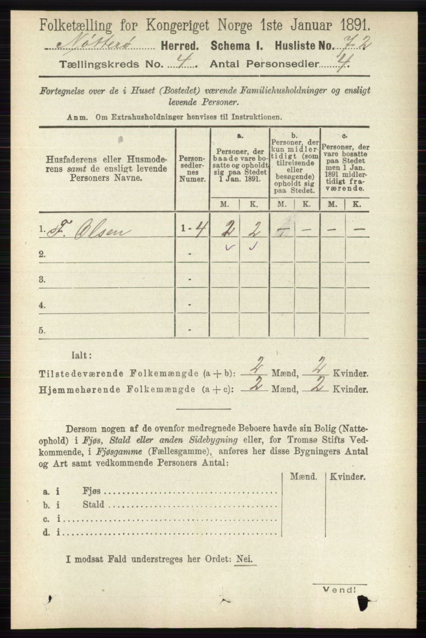 RA, 1891 census for 0722 Nøtterøy, 1891, p. 2015
