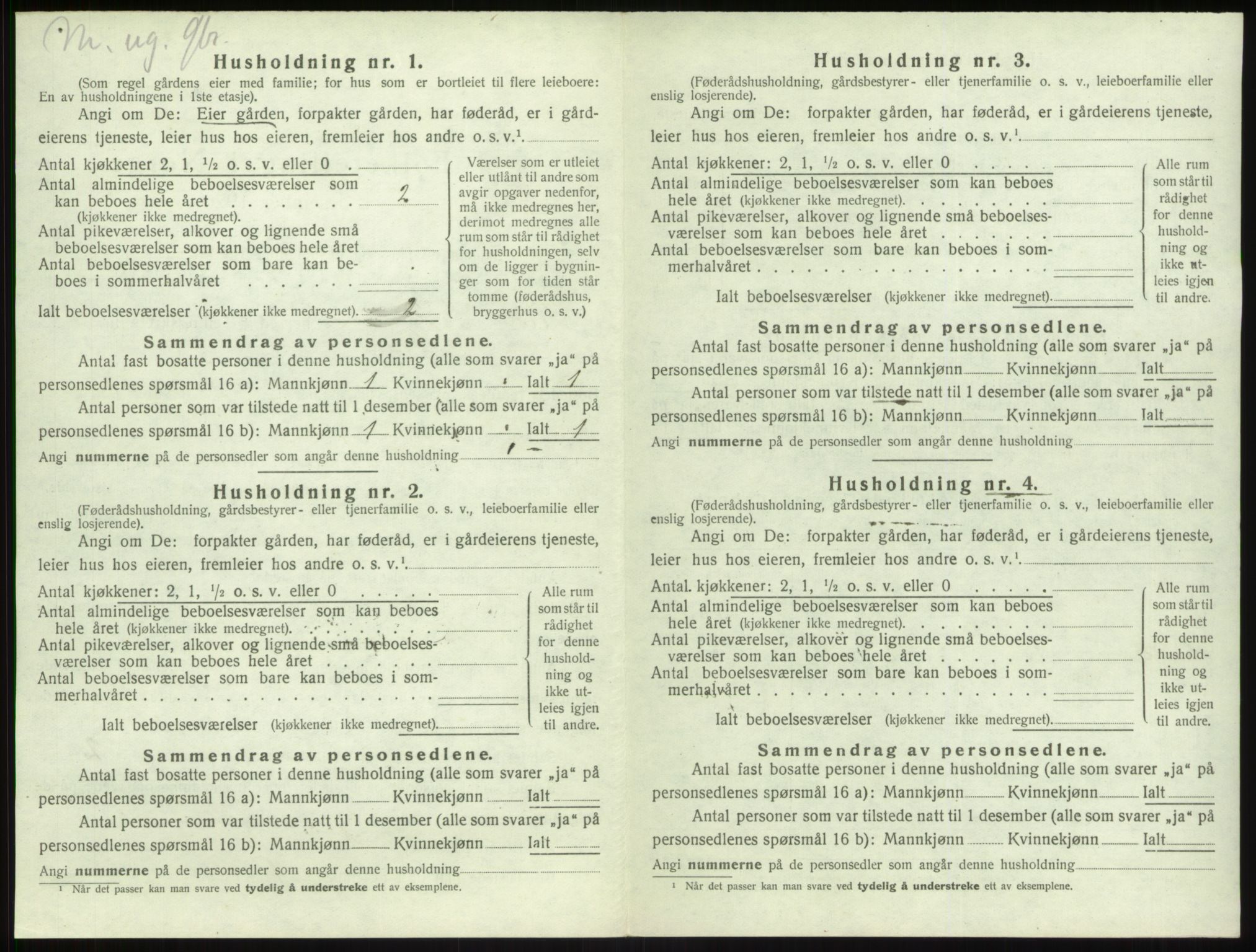 SAB, 1920 census for Vik, 1920, p. 766