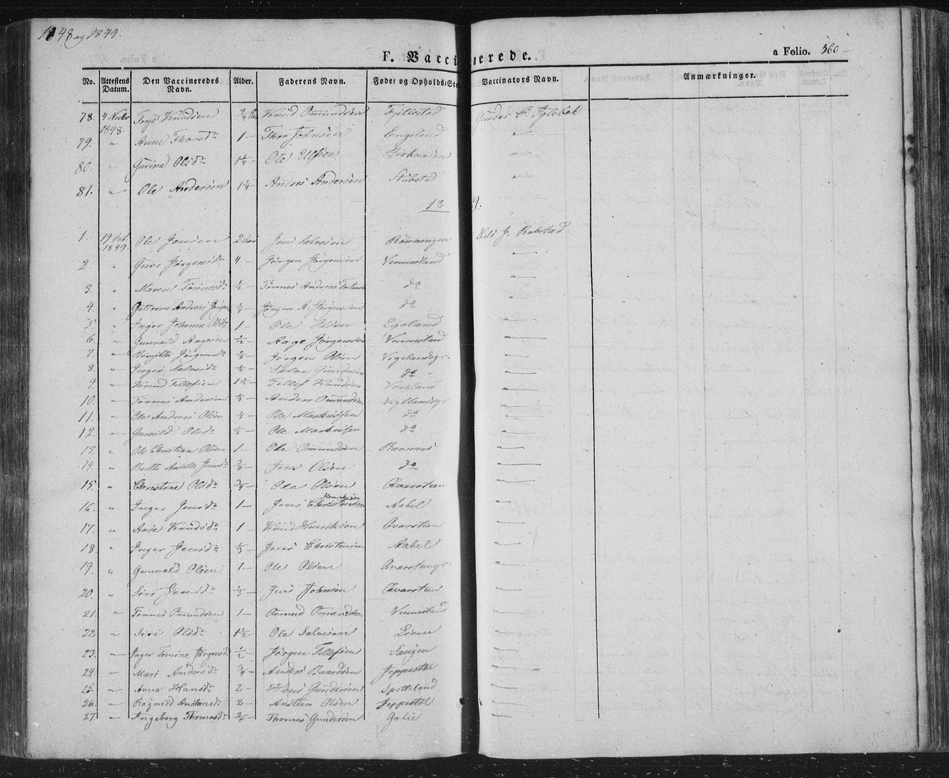 Vennesla sokneprestkontor, AV/SAK-1111-0045/Fa/Fac/L0004: Parish register (official) no. A 4, 1834-1855, p. 560