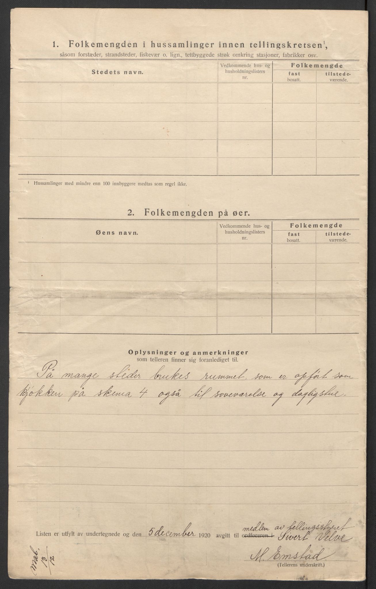 SAT, 1920 census for Selbu, 1920, p. 52