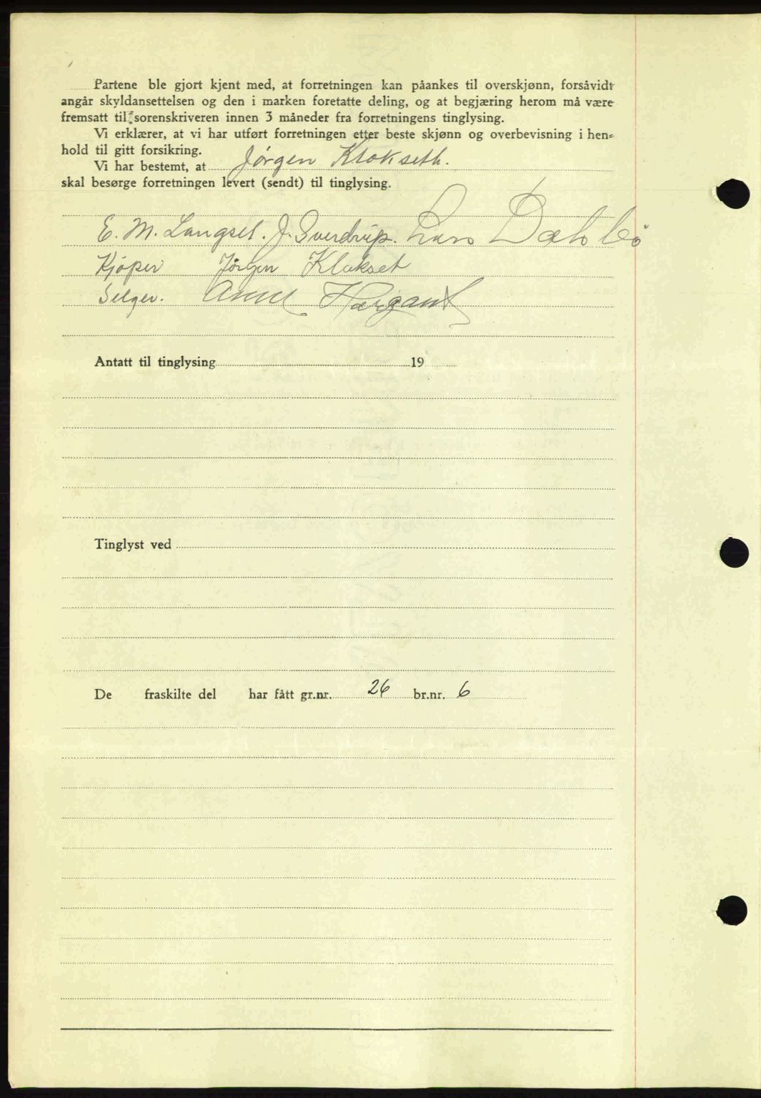 Romsdal sorenskriveri, AV/SAT-A-4149/1/2/2C: Mortgage book no. A15, 1943-1944, Diary no: : 15/1944