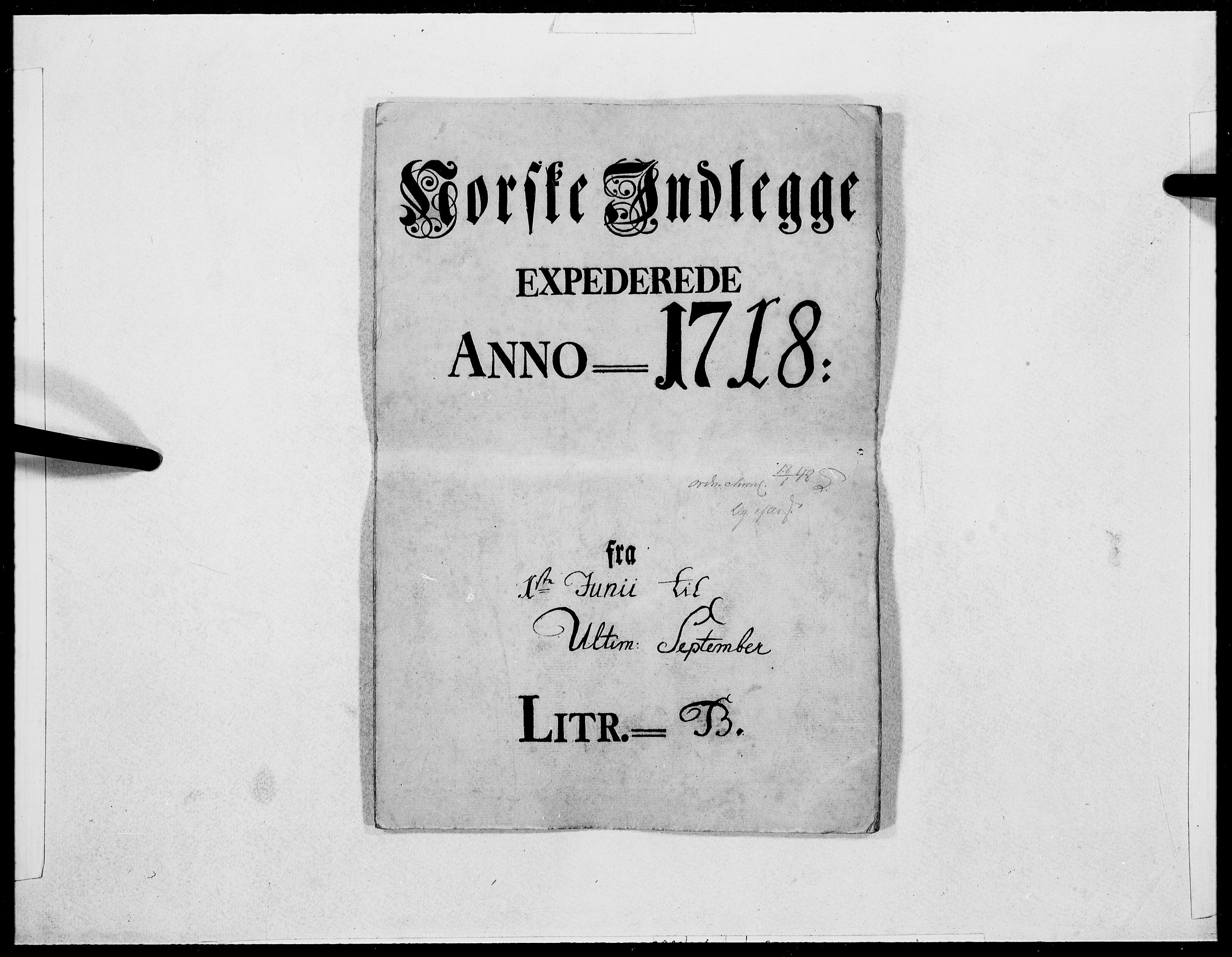 Danske Kanselli 1572-1799, AV/RA-EA-3023/F/Fc/Fcc/Fcca/L0082: Norske innlegg 1572-1799, 1718, p. 245