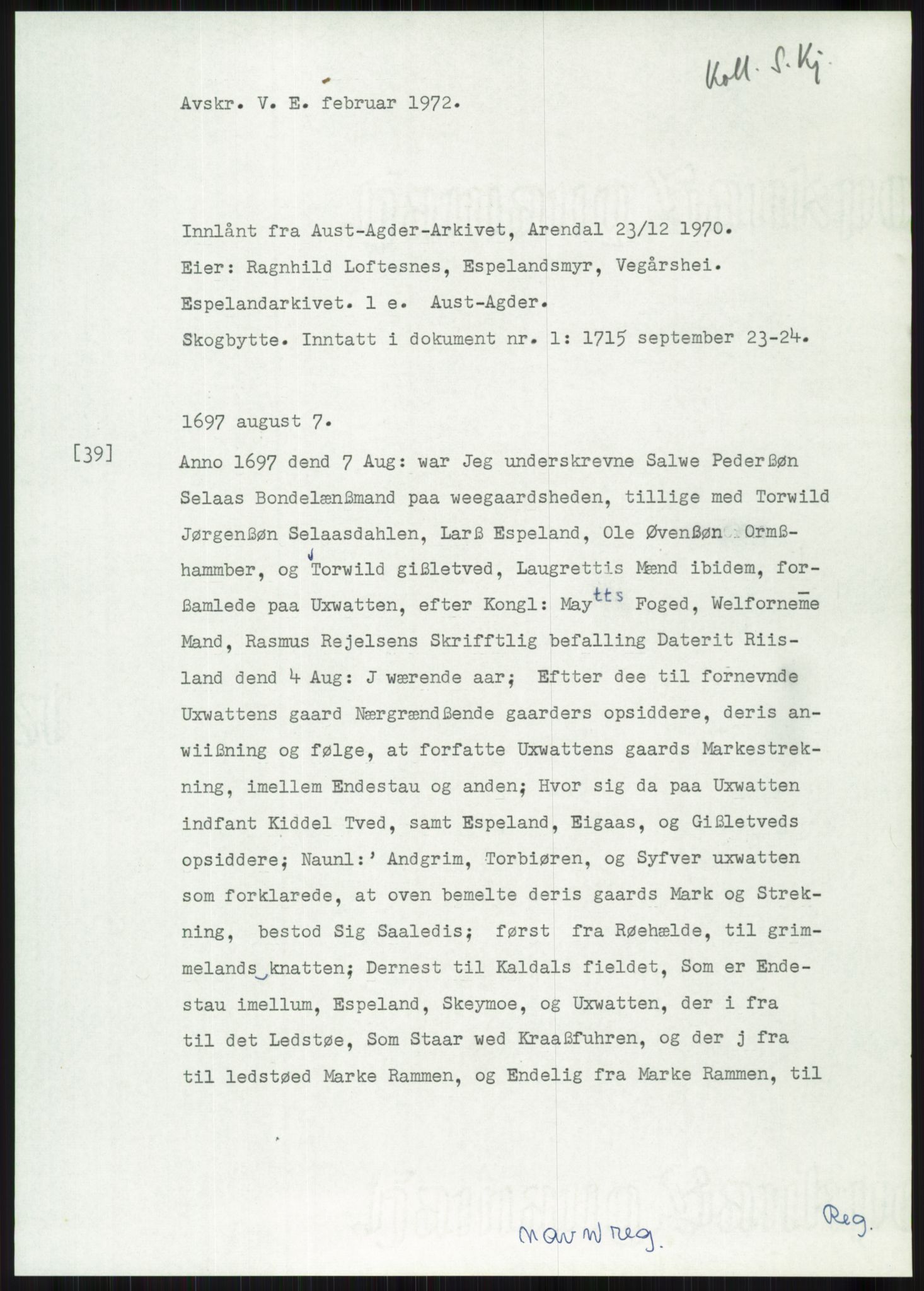 Samlinger til kildeutgivelse, Diplomavskriftsamlingen, AV/RA-EA-4053/H/Ha, p. 1850