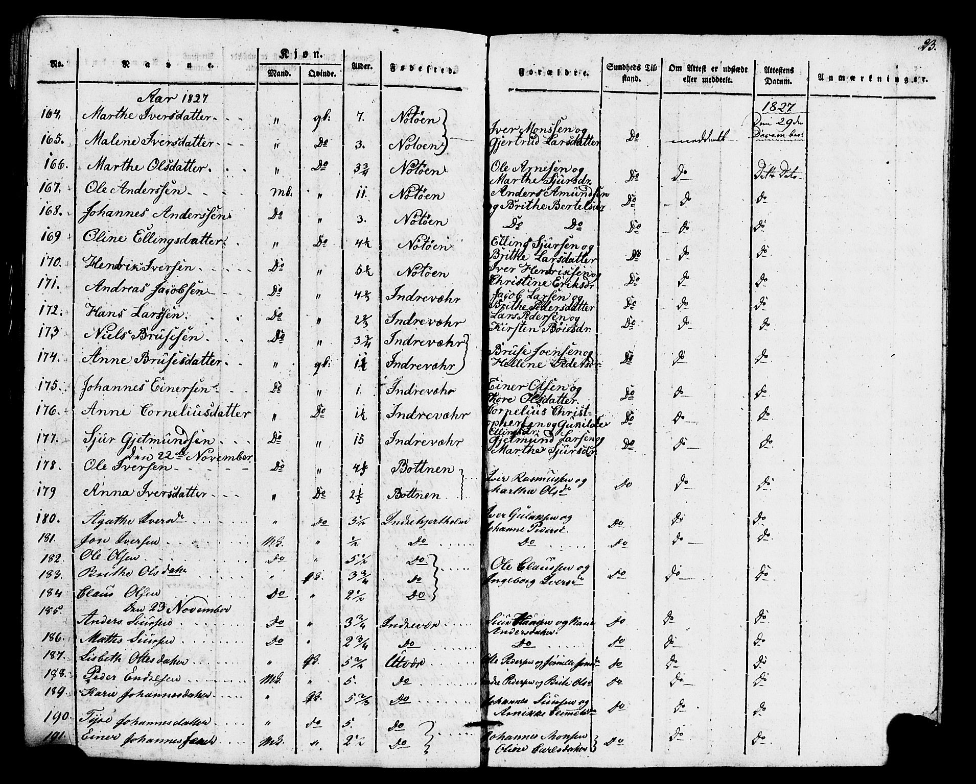 Gulen sokneprestembete, AV/SAB-A-80201/H/Haa/Haaa/L0026: Parish register (official) no. A 26, 1826-1842, p. 23