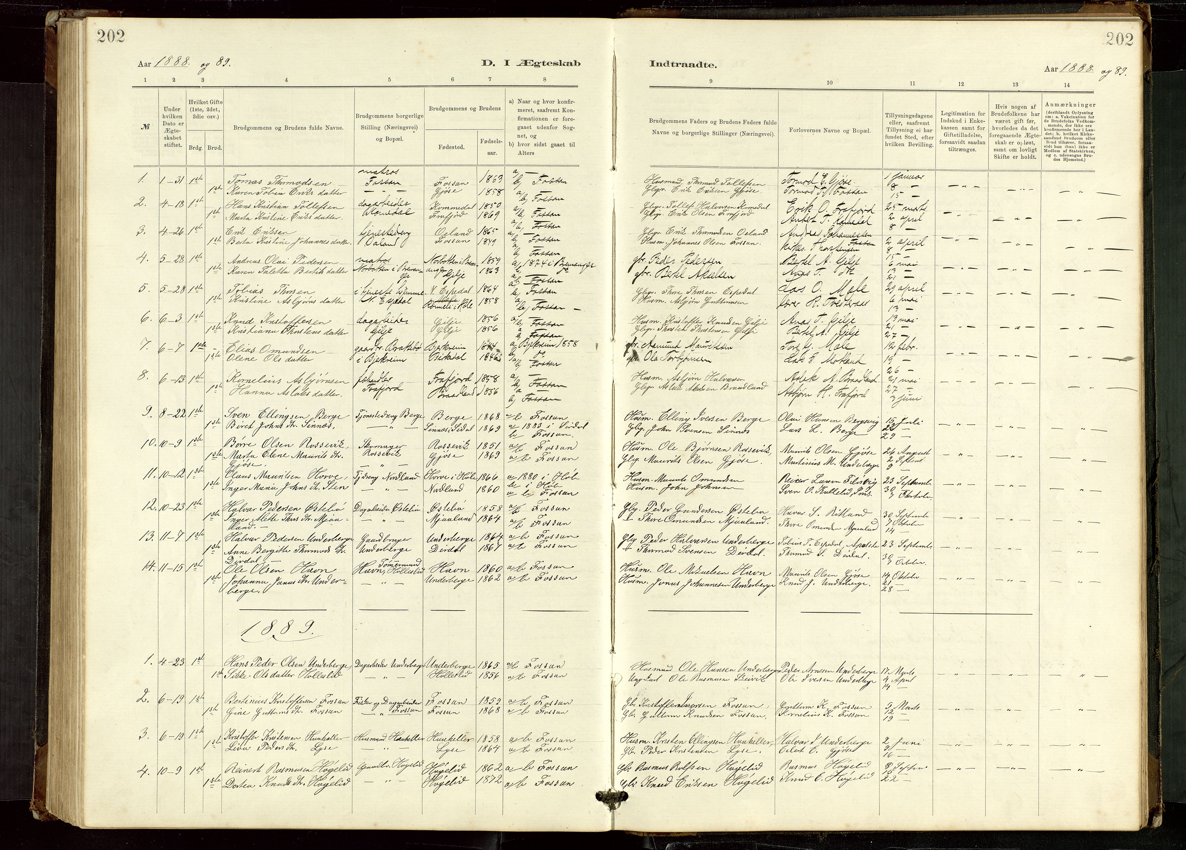 Høgsfjord sokneprestkontor, SAST/A-101624/H/Ha/Hab/L0009: Parish register (copy) no. B 9, 1883-1920, p. 202