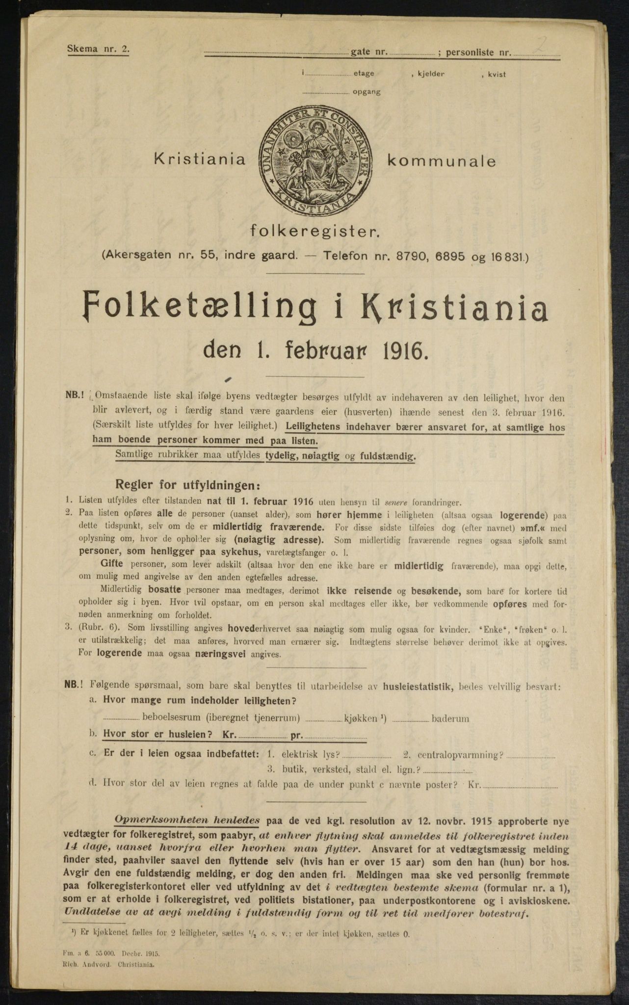 OBA, Municipal Census 1916 for Kristiania, 1916, p. 51038