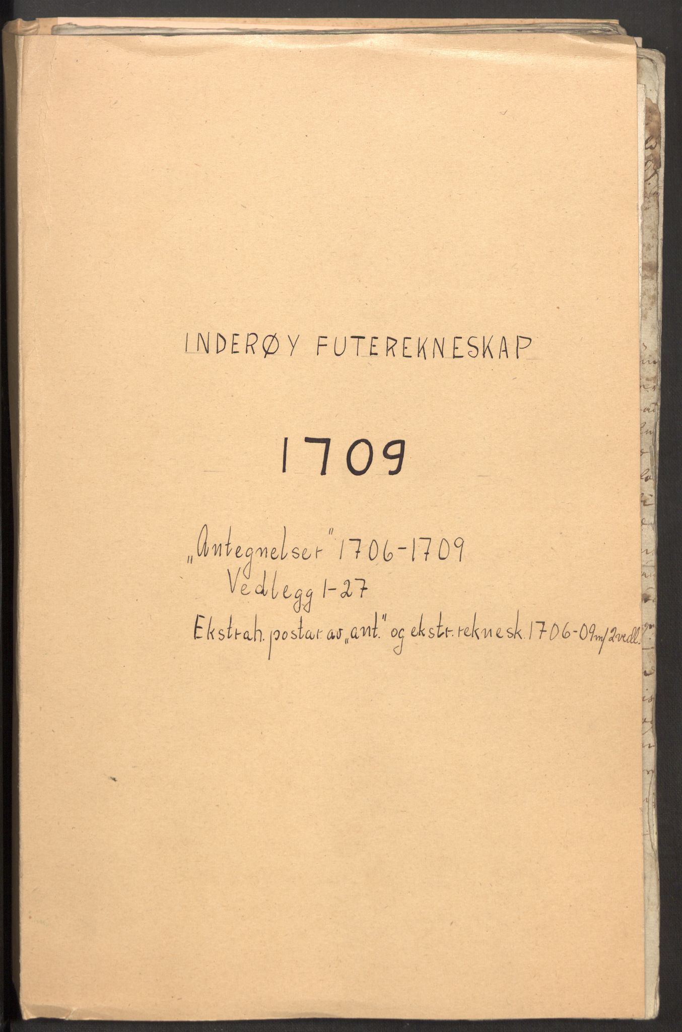 Rentekammeret inntil 1814, Reviderte regnskaper, Fogderegnskap, AV/RA-EA-4092/R63/L4317: Fogderegnskap Inderøy, 1709, p. 267
